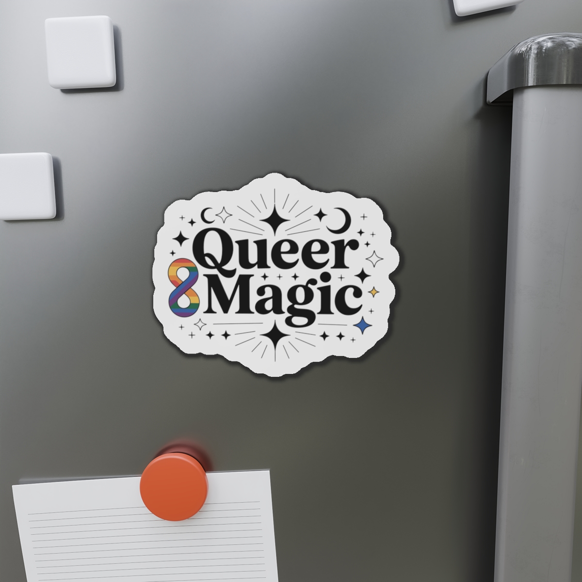 Queer Magic T Shirt Design Isolated White Background Die Cut Magnets - Image 14