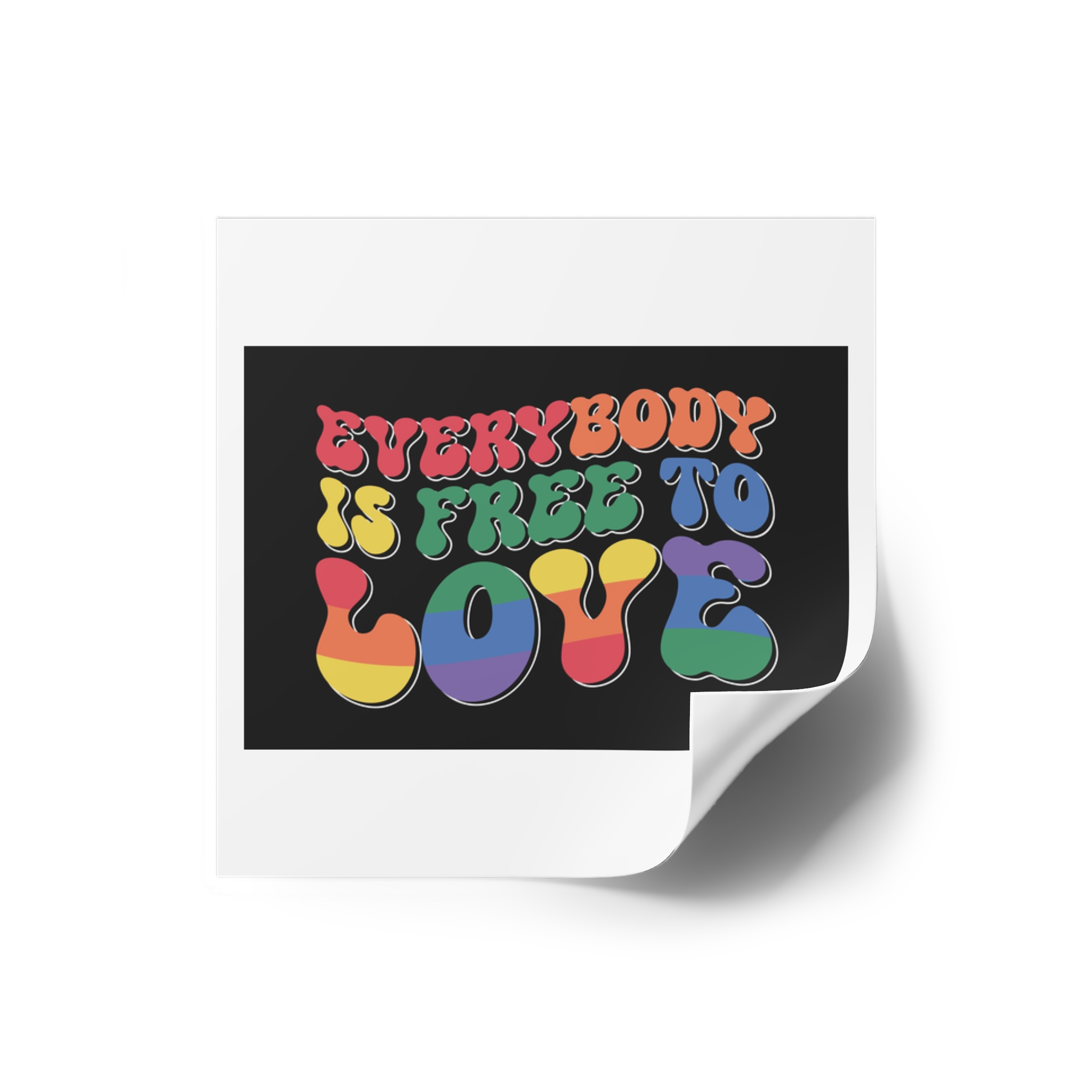 Pride Lgbt Gay Retro Tshirt Design Laminate Stickers Square - Image 6
