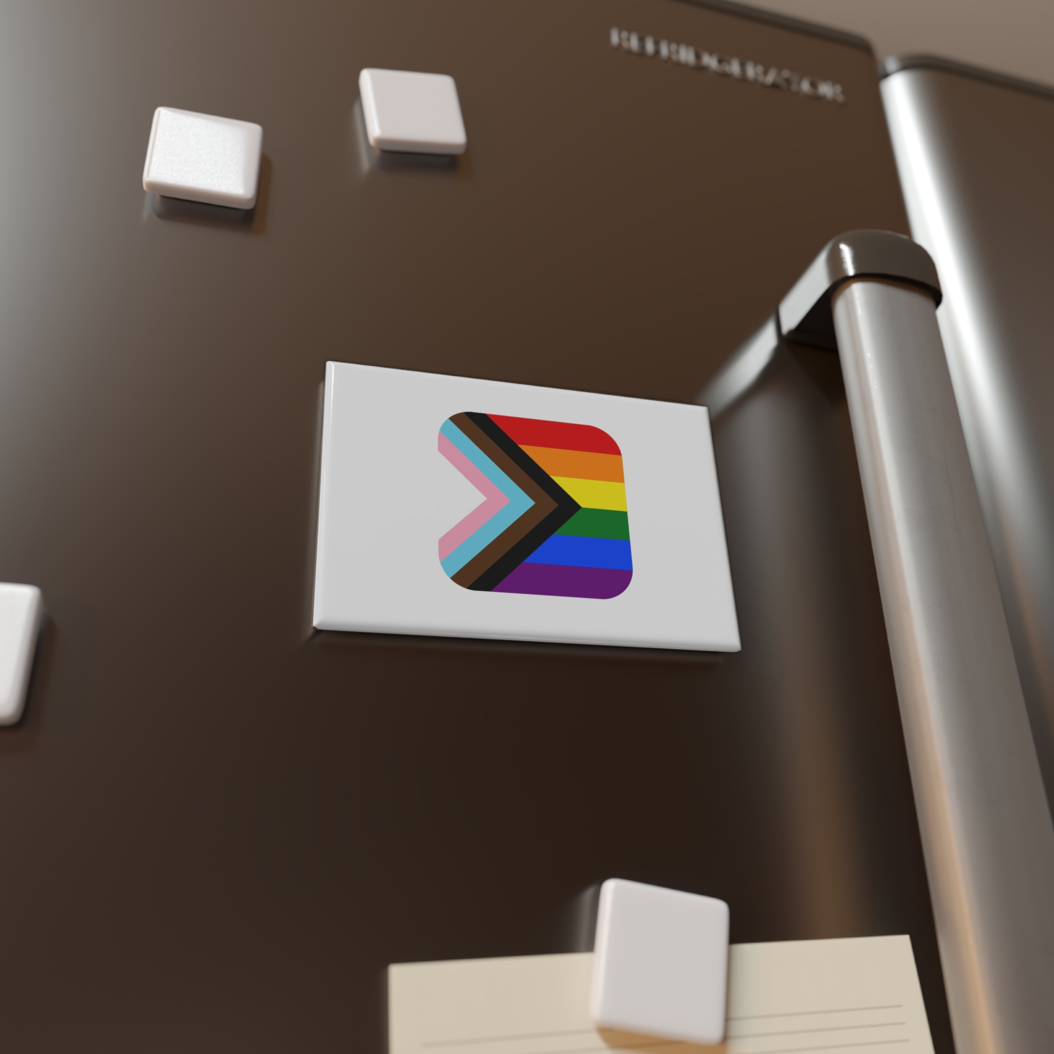 New Pride Flag Lgbtq Vector Illustartion Button Magnet Rectangle 1 And 10 Pcs - Image 4
