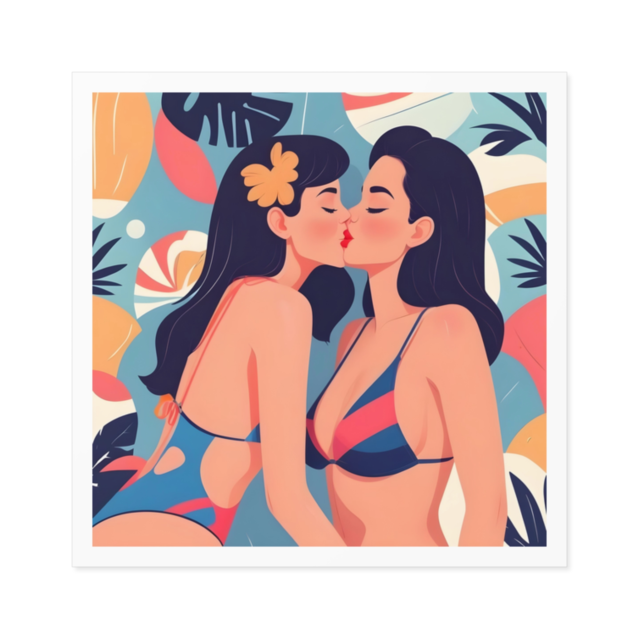 Lesbian Pride Design 7397DE Laminate Stickers Square - Image 9