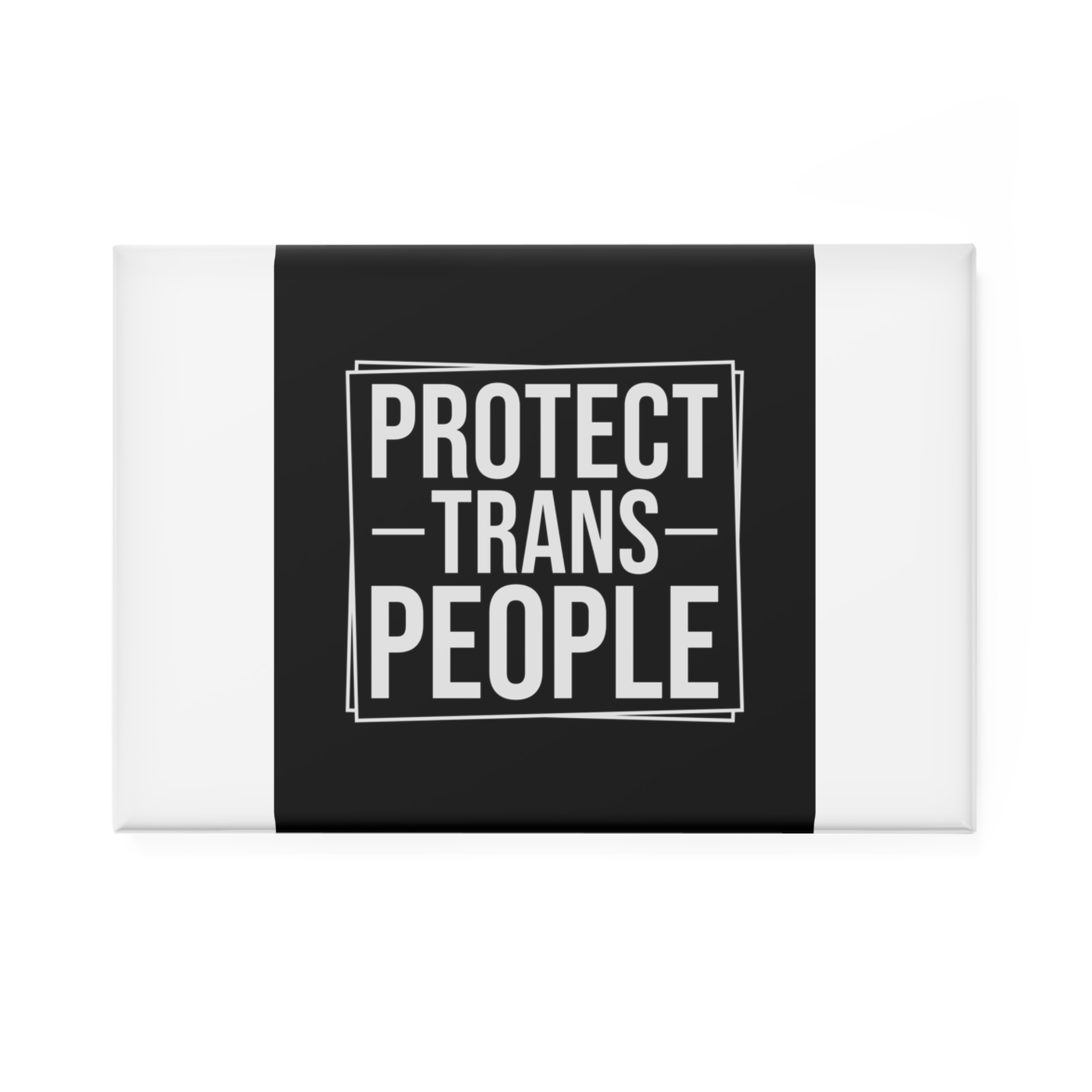 Feminism Tshirt Design Feminist Shirt Protect Trans People Button Magnet Rectangle 1 And 10 Pcs - Image 5
