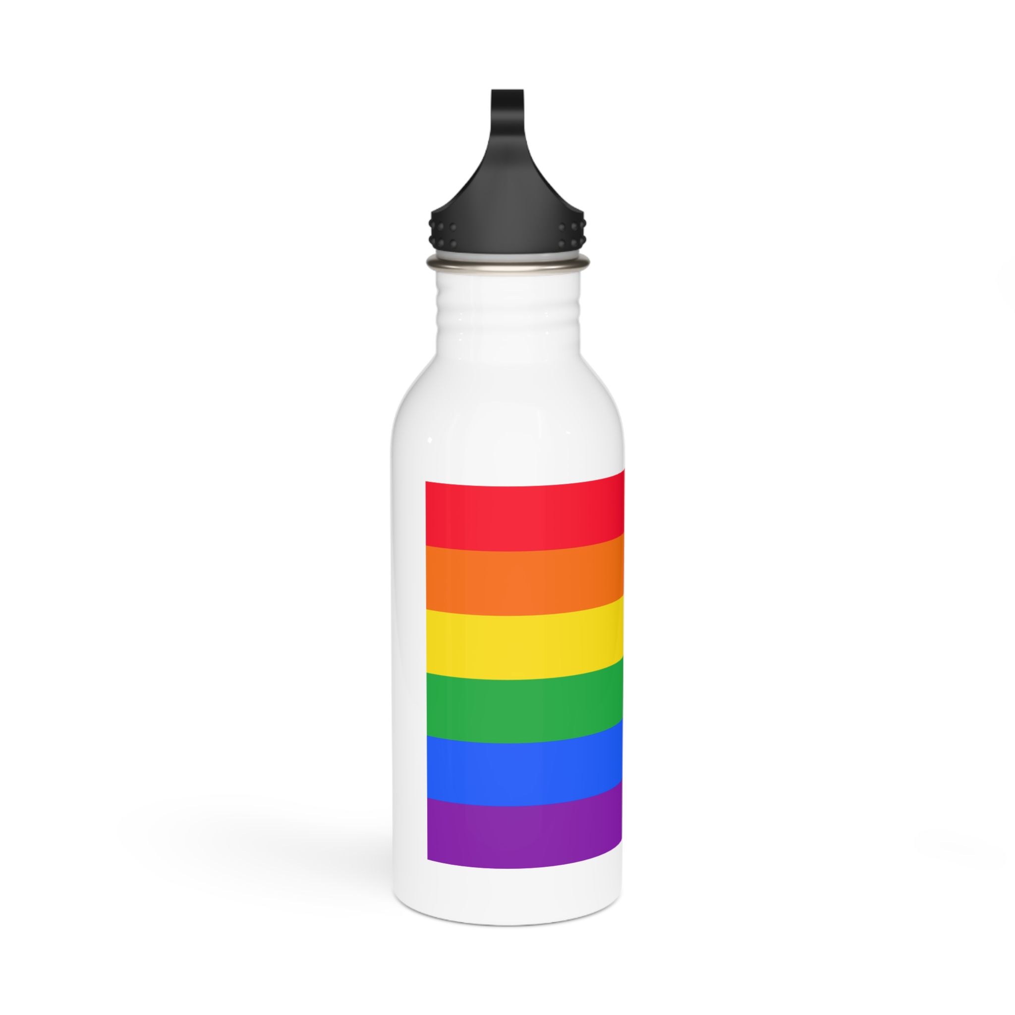 You Are Loved Words Lgbt Pride Flag Background Stainless Steel Water Bottle - Image 2