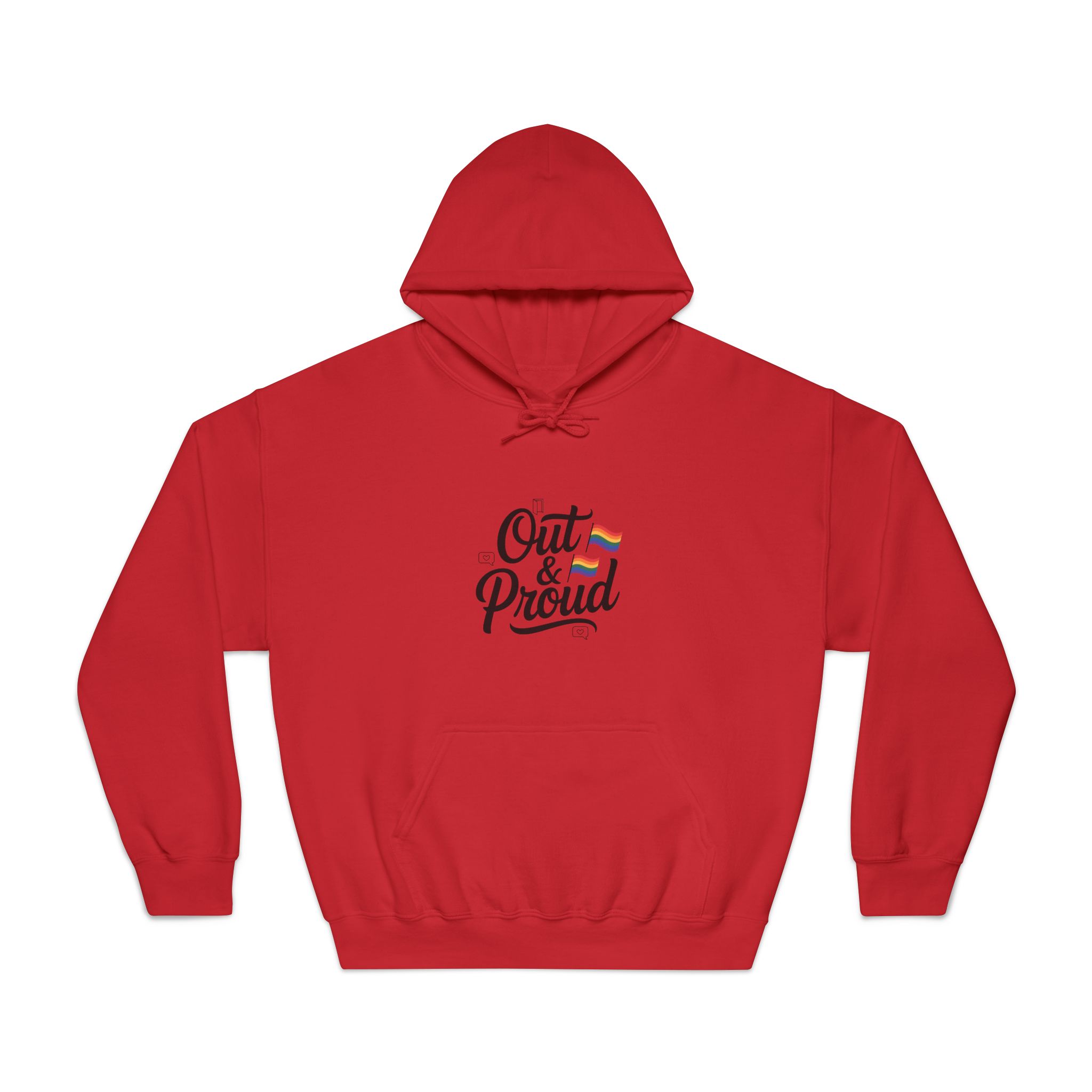 Out Proud T Shirt Design Isolated White Background(1) Unisex Dryblend Hooded Sweatshirt - Image 33