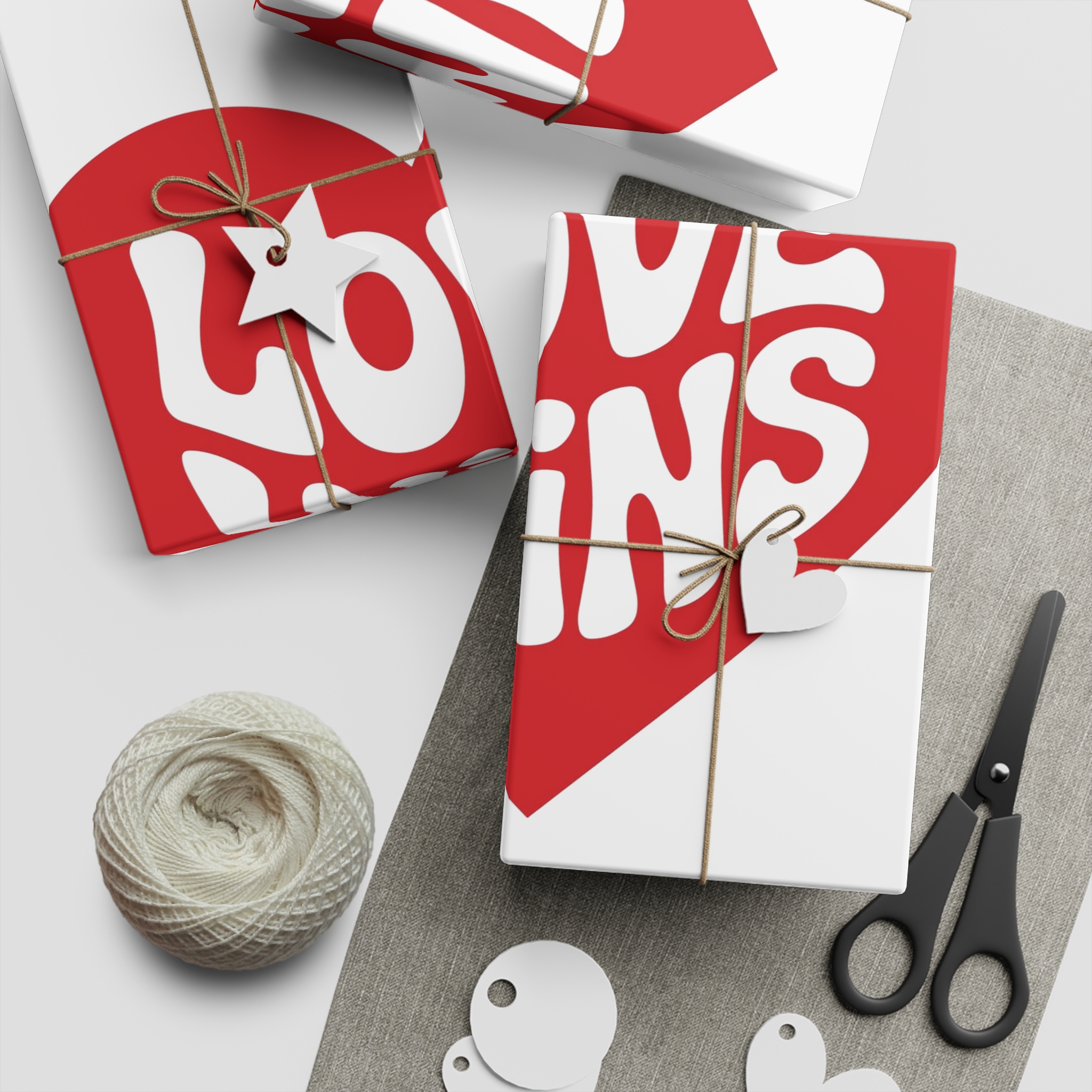 Love Wins Inscription Red Heart Pierced With Cupid39s Arrow Transparent Background Gift Wrapping Paper Sheets 1pc - Image 2