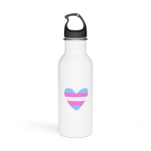 Transgender Pride Flag Heart Shape Lgbt Love Symbol Lgbtq Rainbow Sticker With Blue Pink White Stripes Sexual Orientation Self Determination Flat Hand Drawn Isolated Vector Illustration Stainless...