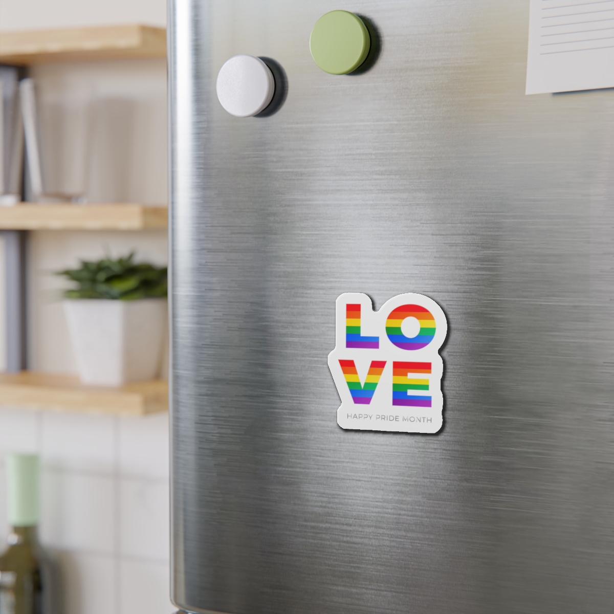 Love Word With Gay Pride Flag Die Cut Magnets - Image 9