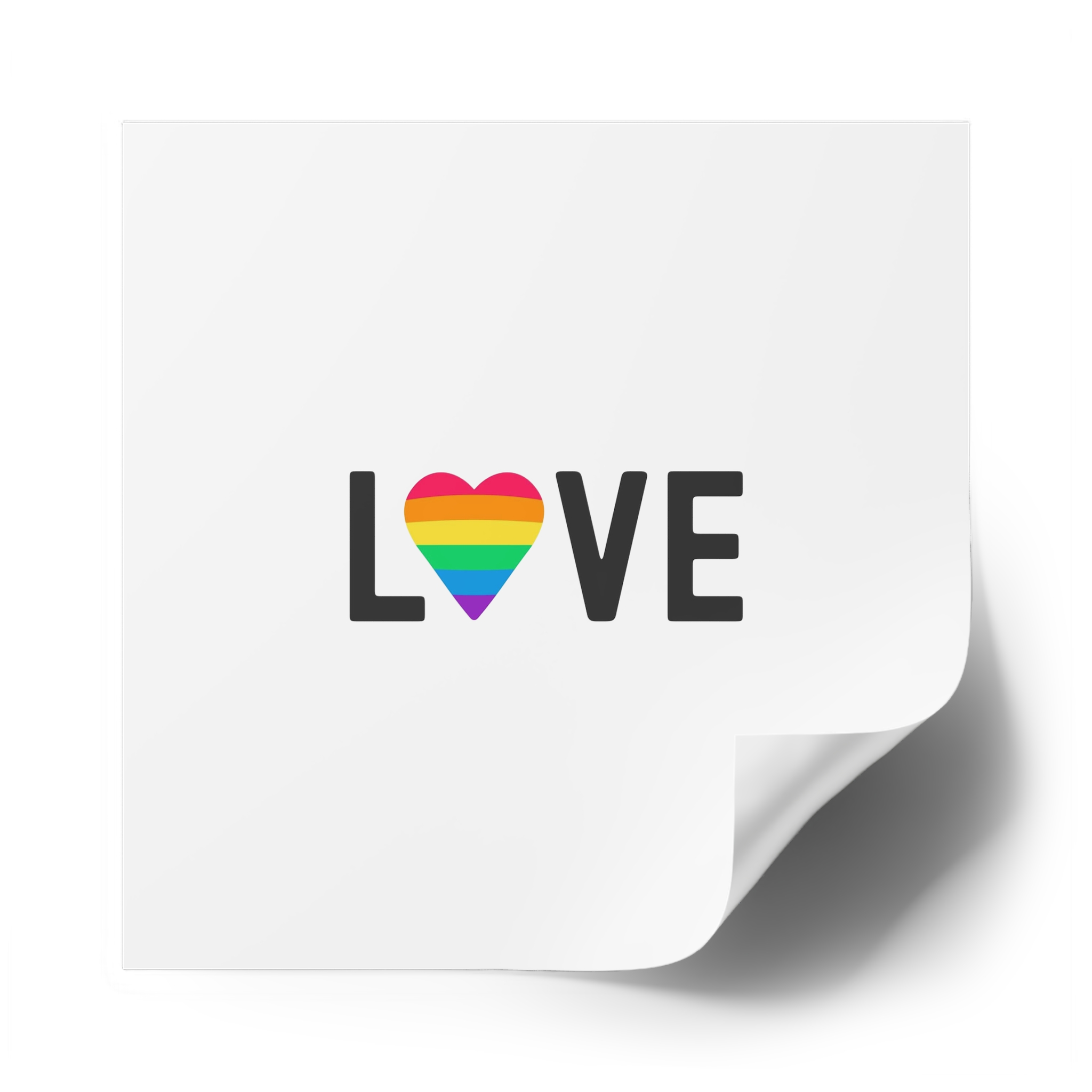 Love Lgbt Rainbow Heart Diversity Love Flag Flat Vector Illustration Laminate Stickers Square - Image 58