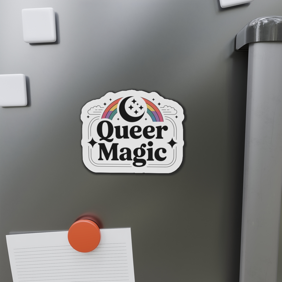 Queer Magic T Shirt Design Isolated White Background 2 Die Cut Magnets - Image 11