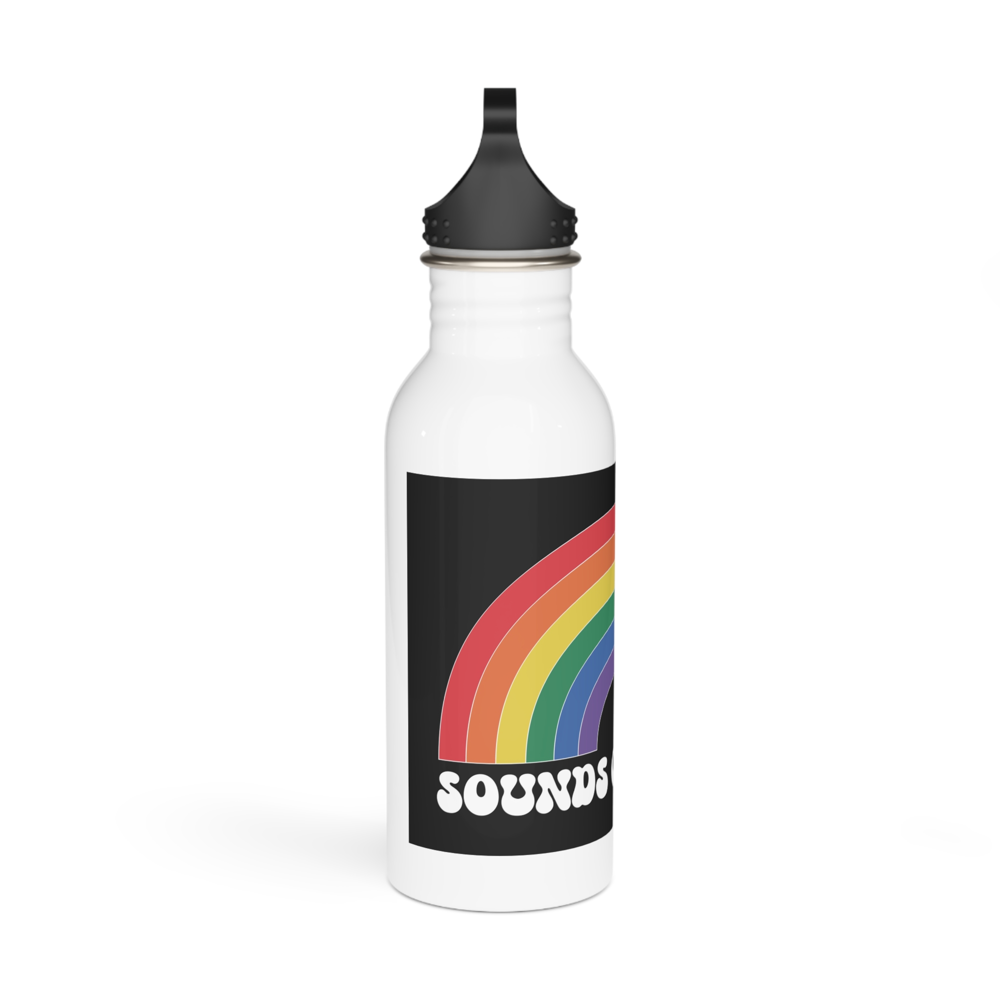 Pride Lgbtq Gay Typography Vector Tshirt Design(7) Stainless Steel Water Bottle - Image 2