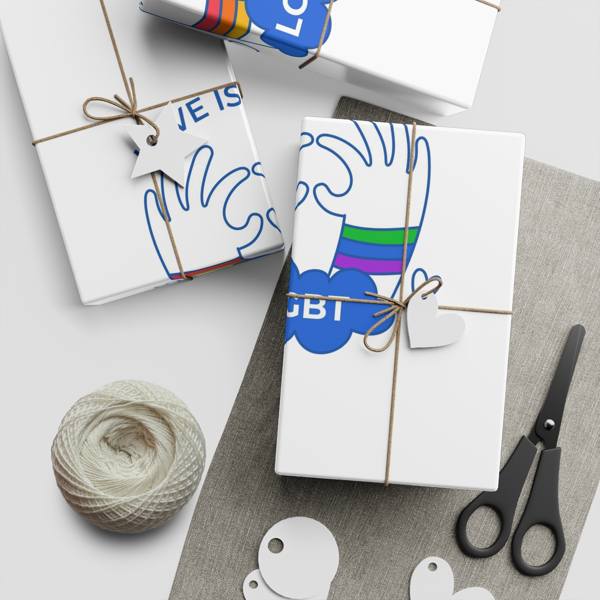 Hand Drawn Pride Month Lgbt Logo Template(1) Gift Wrapping Paper Sheets 1pc - Image 2