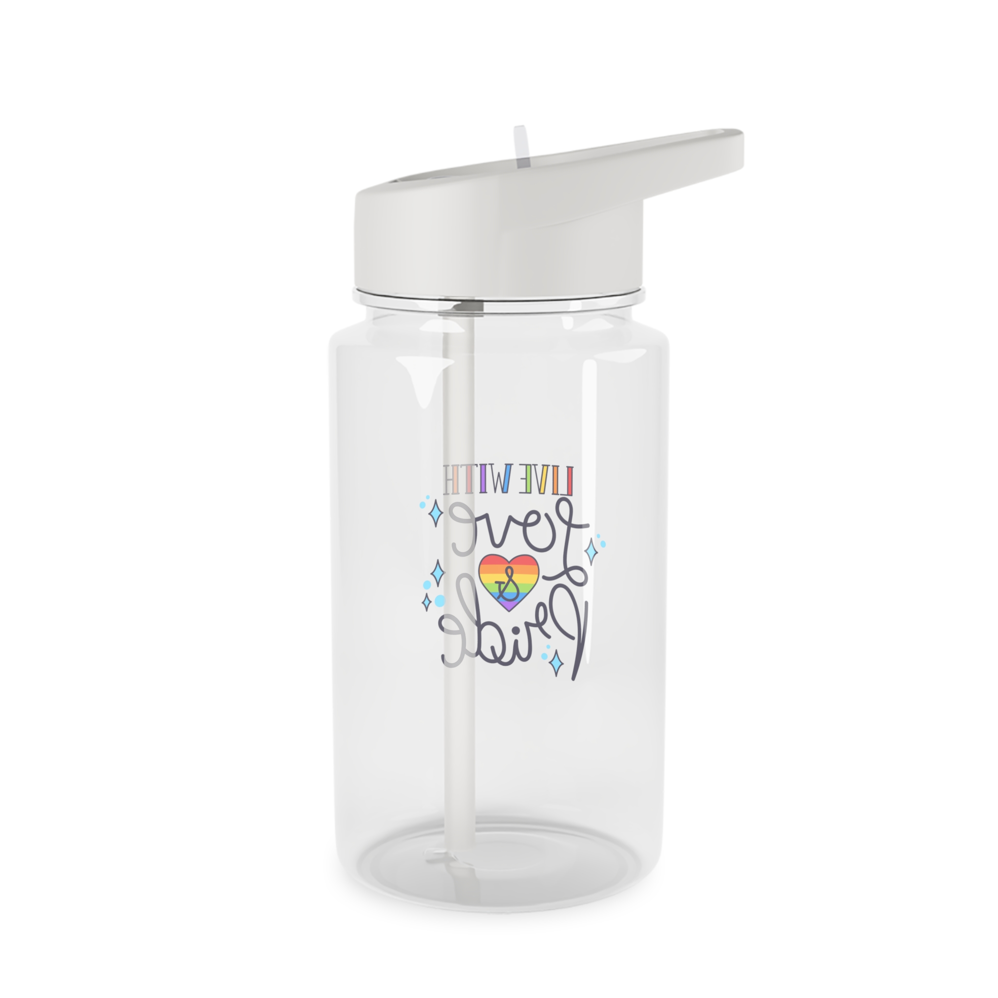 Pride Day Lettering Concept Tritan Water Bottle - Image 2