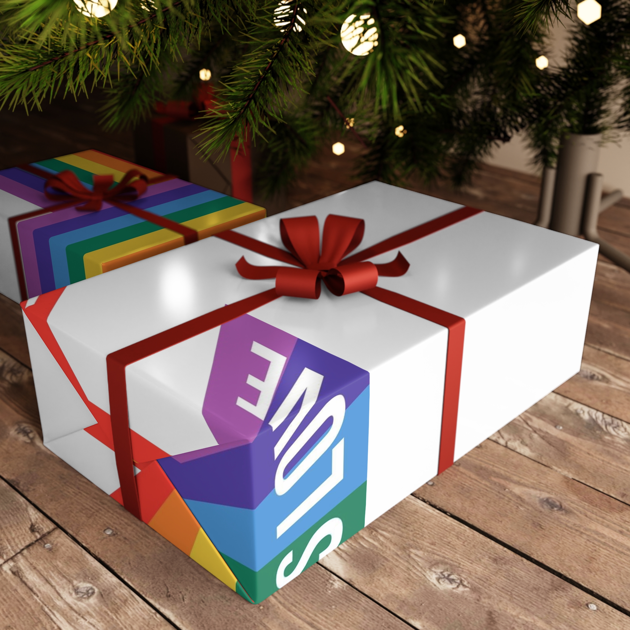 Pride Month Banner With Pride Lgbtq Rainbow Flag Vector Background Gift Wrapping Paper Sheets 1pc - Image 3
