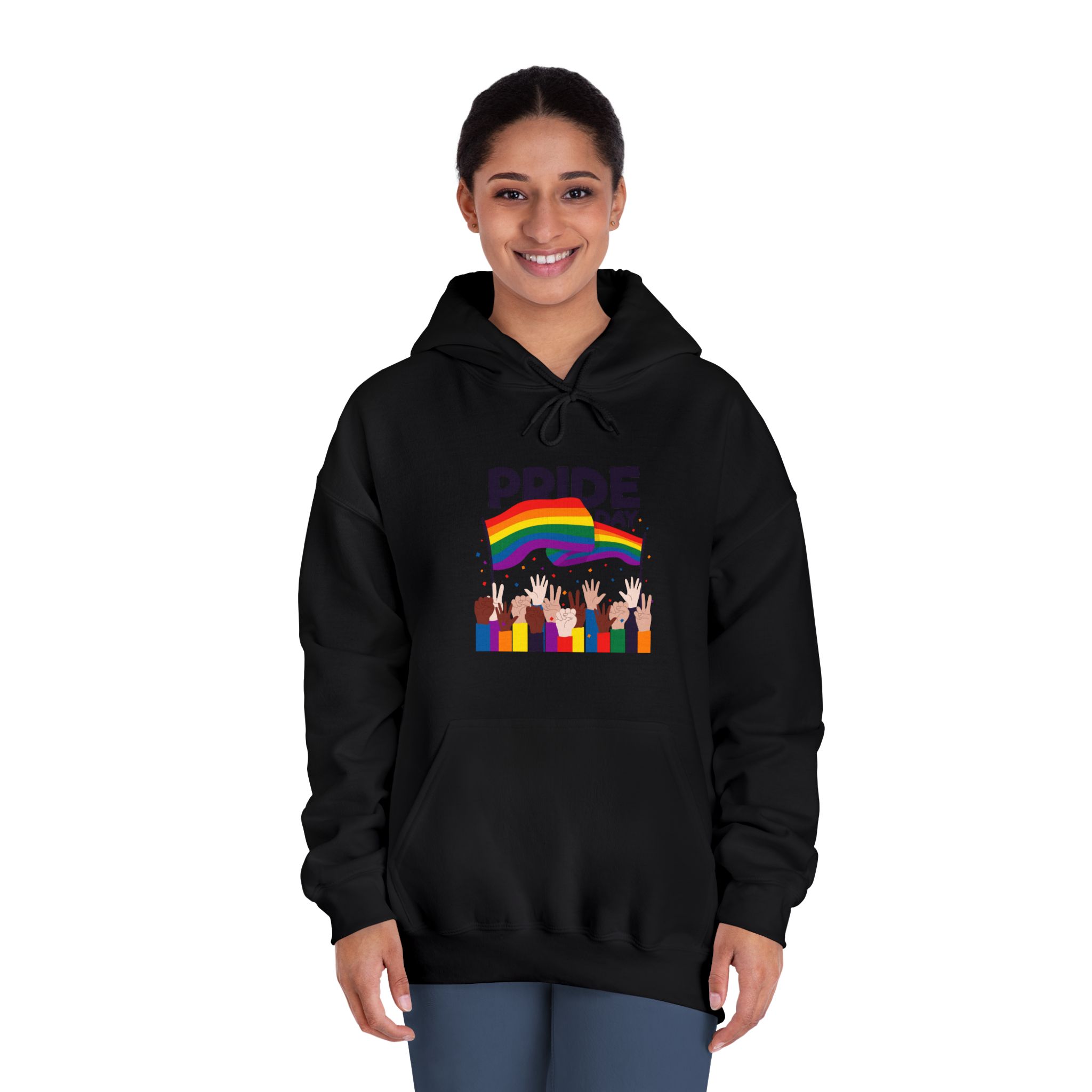 Pride Day Event With Rainbow Flag Theme Unisex Dryblend Hooded Sweatshirt - Image 12