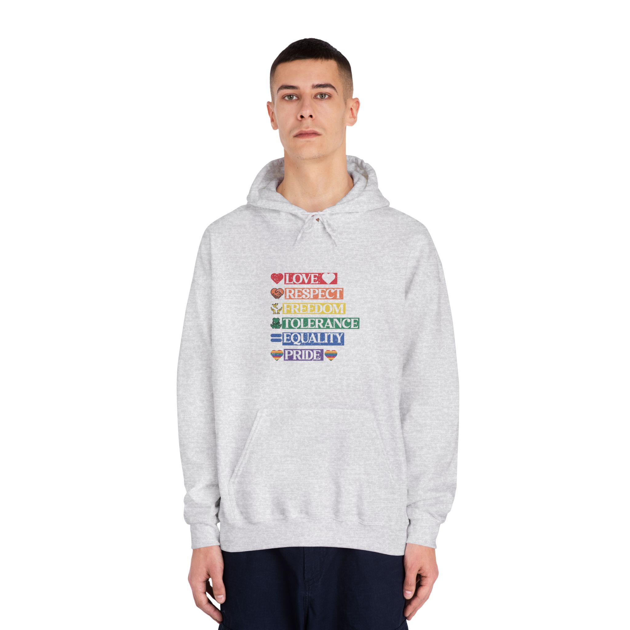 Lgbtq Pride Month Quote Eps Design Vector Pride Design Template (1) Unisex Dryblend Hooded Sweatshirt - Image 7
