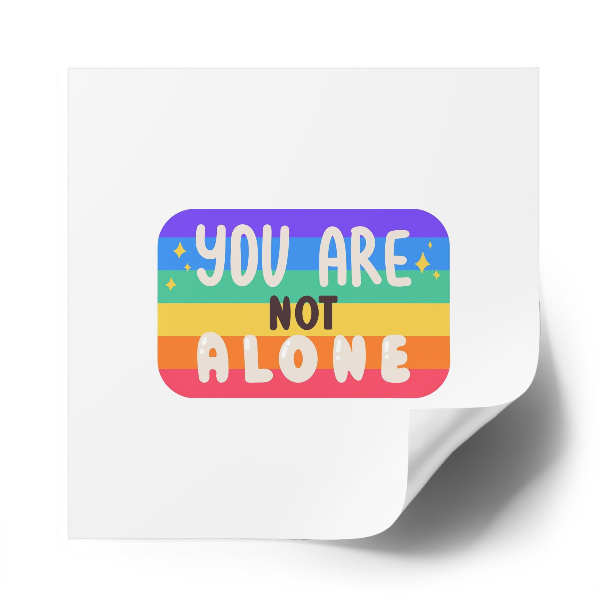 Lgbt Sticker Pack White Background Lgbtq Set Symbol Lgbt Pride Community Rainbow Elements Vector Hand Draw Illustration Hand Drawn Lettering (2) Laminate Stickers Square - Image 58