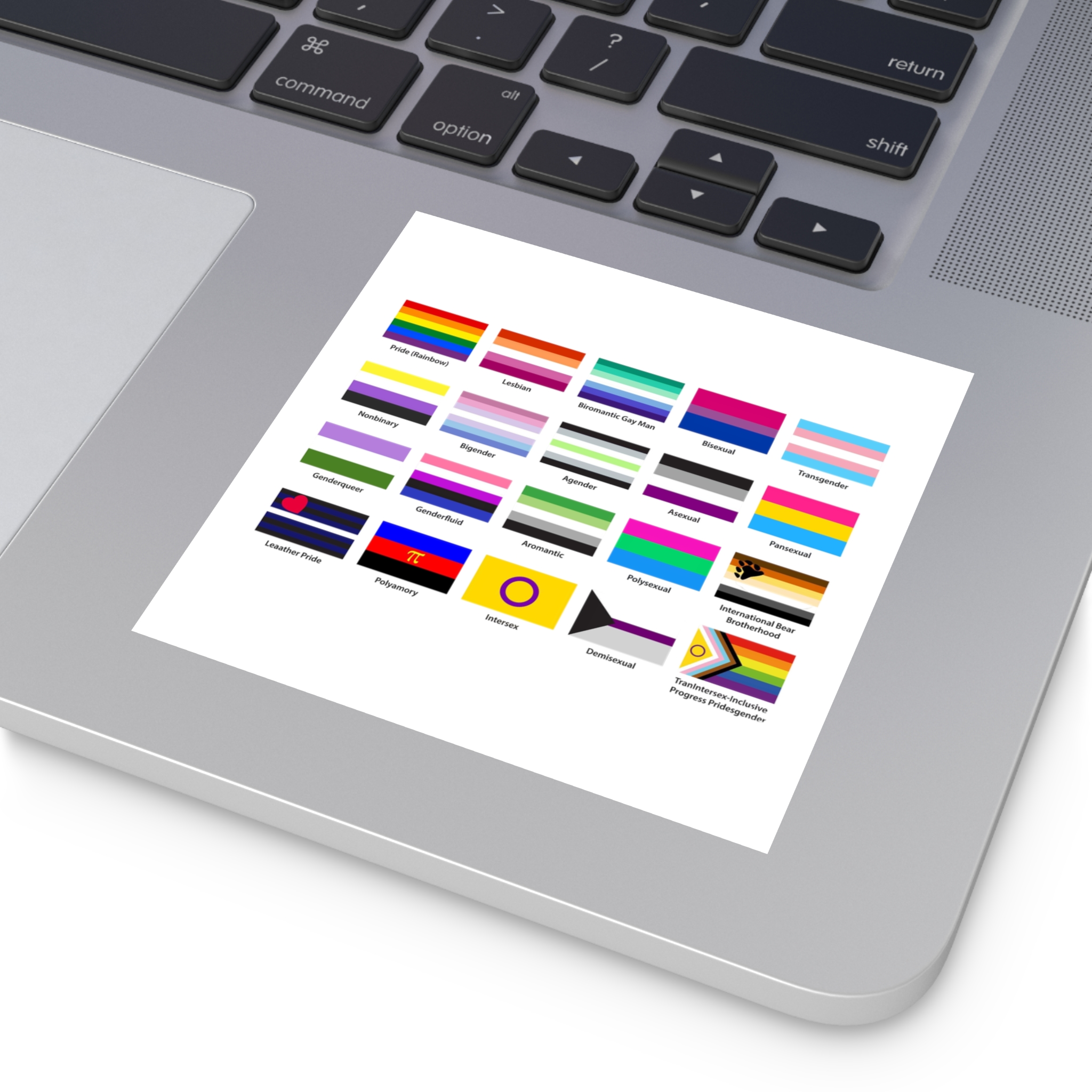 Lgbtq Community Flags Set Lgbt Sexual Identity Pride Flags Collection Rainbow Lesbian Gay Bisexual Laminate Stickers Square - Image 19
