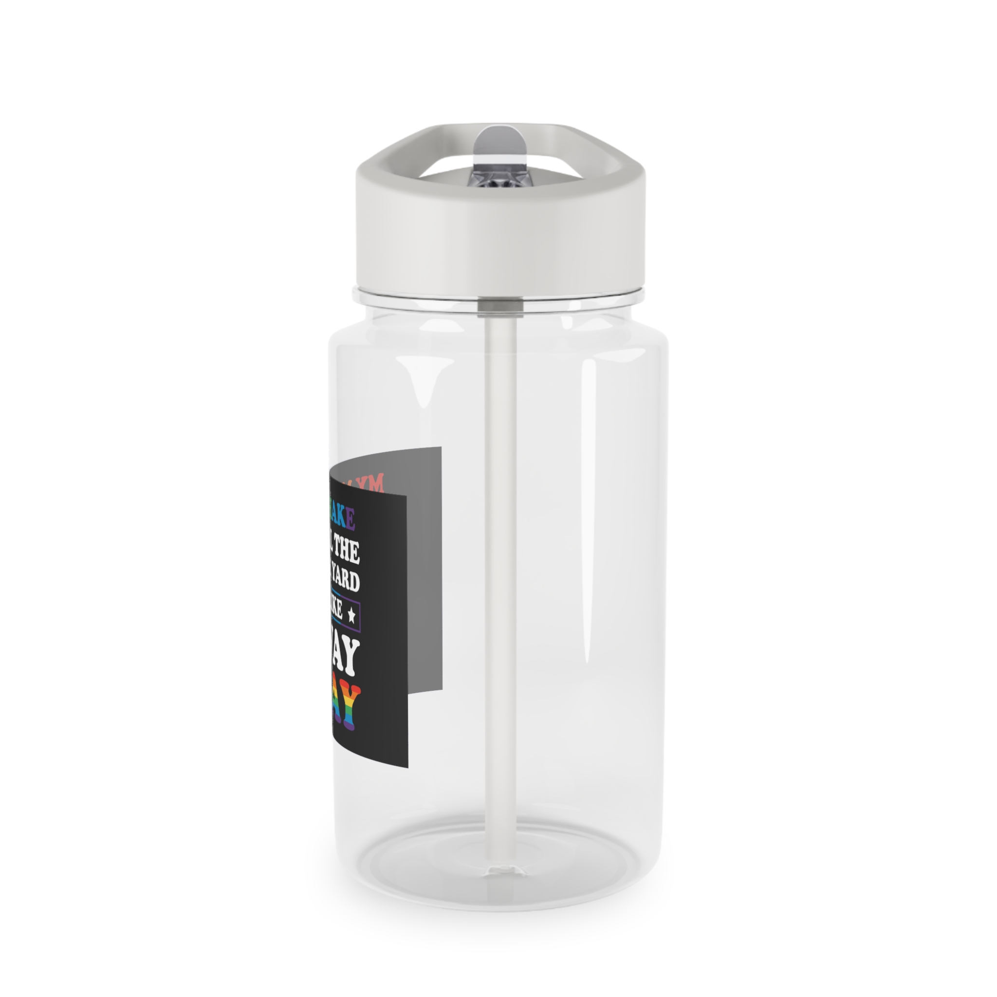 Pride Gay Lgbt Rainbow Tshirt Design Tritan Water Bottle - Image 3