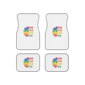 Sunflower Pride Rainbow Premium Vector T Shirt Car Mats Set Of 4