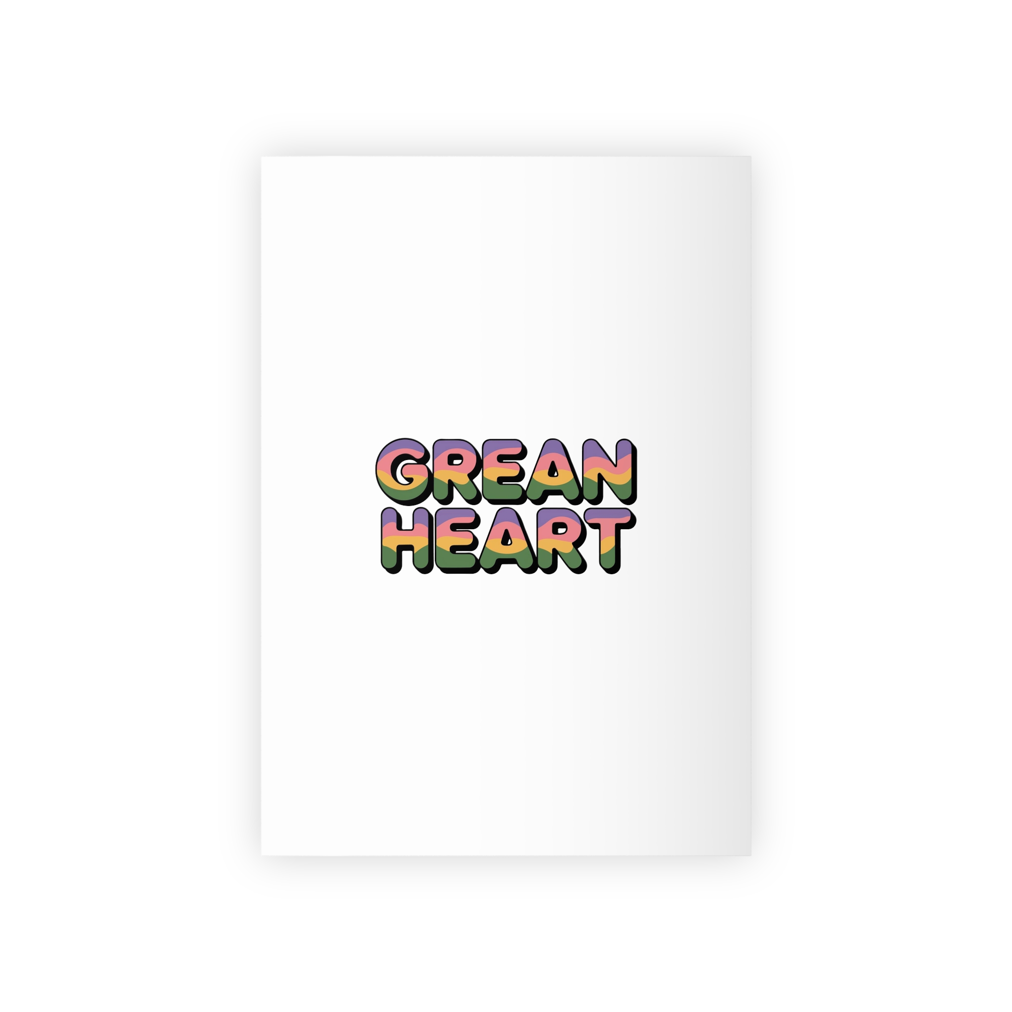 Green Heart Colorful Typography Gift Wrapping Paper Rolls 1pc