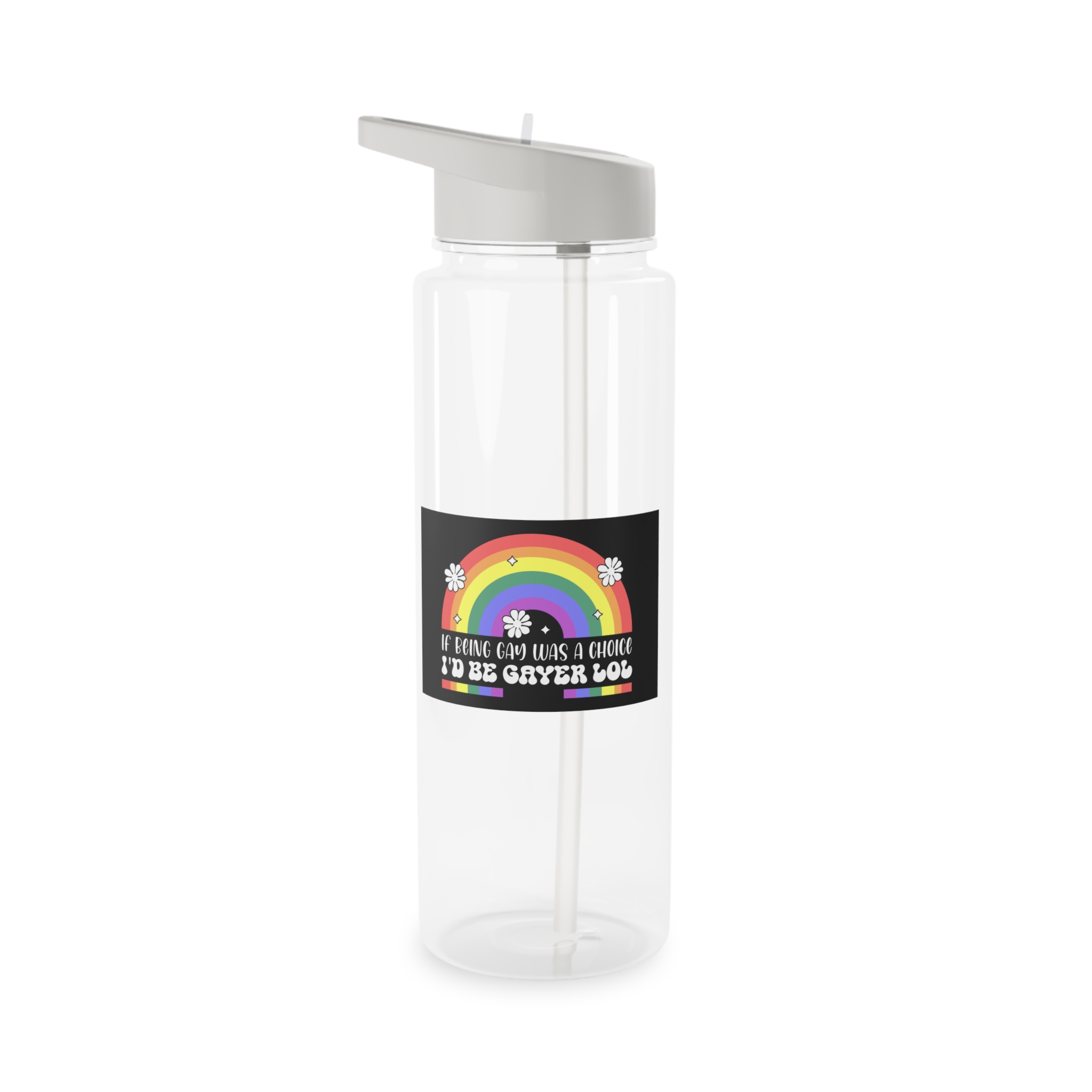 Pride Lgbt Gay Retro Tshirt Design(2) Tritan Water Bottle - Image 5