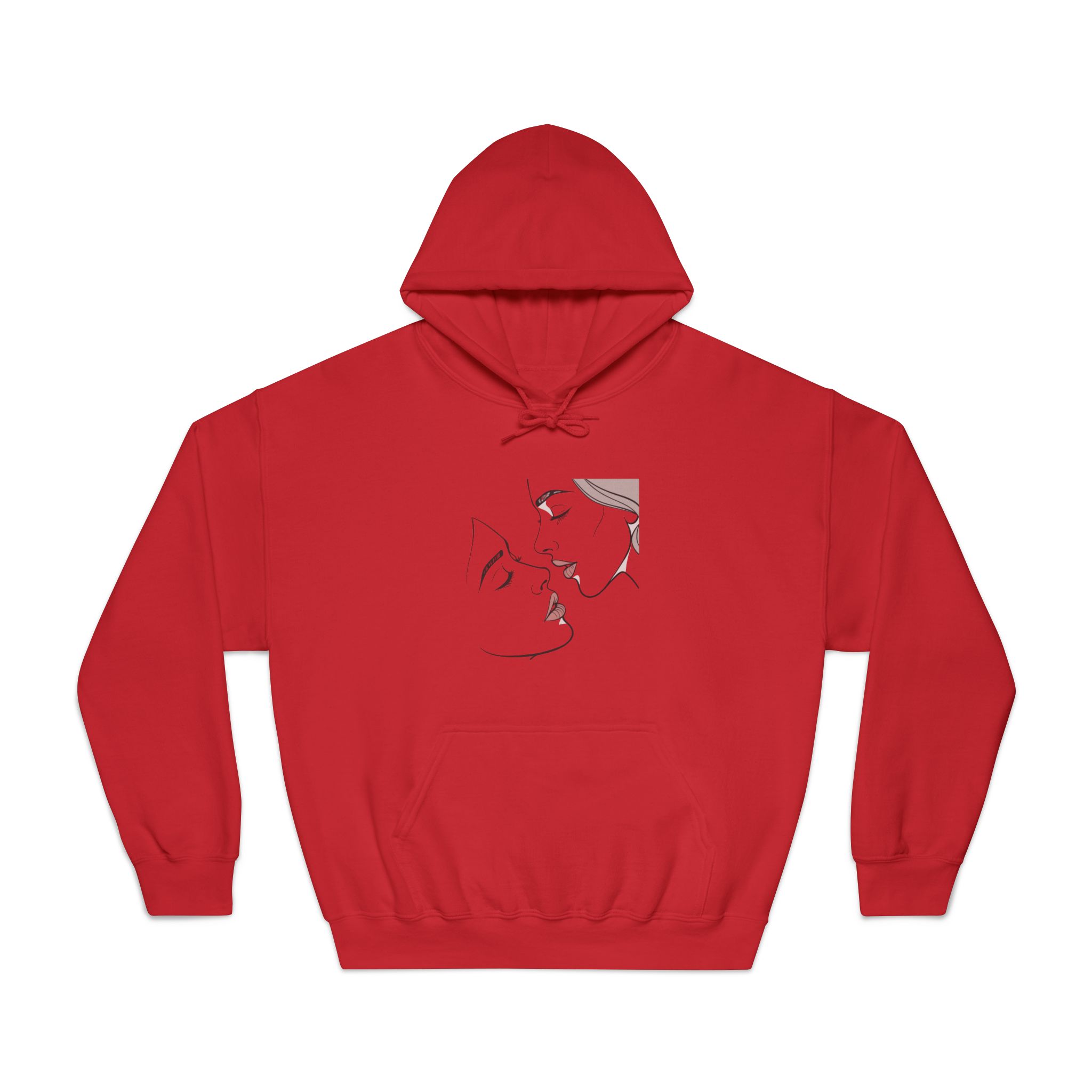 Perfect Lip Set Open Close Smooches (1) Unisex Dryblend Hooded Sweatshirt - Image 33