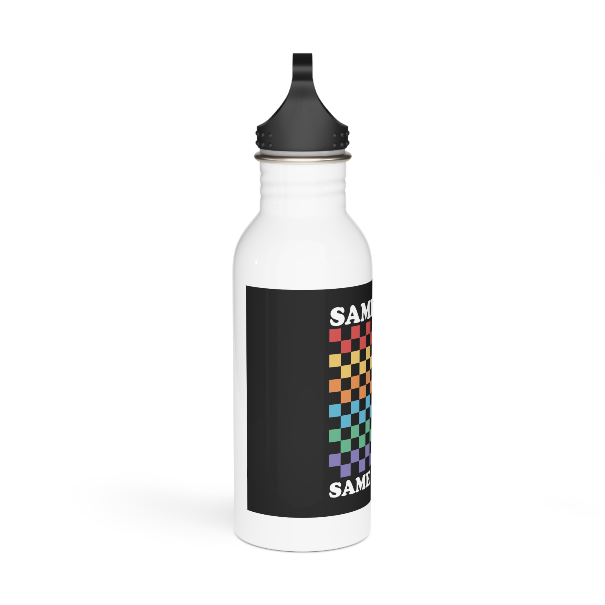 Pride Lgbt Gay Typography T Shirt Design Stainless Steel Water Bottle - Image 2