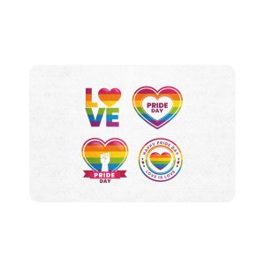 Label Collection With Pride Day Pet Food Mat 12x18