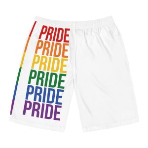 Lgbt Pride Month June 2026 Lesbian Gay Bisexual Transgender Lgbtq Flag Rainbow Love Vector (1) Mens Board Shorts Aop