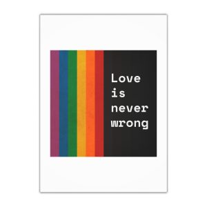 Rainbow With Love Is Never Wrong Concept Pride Month Gift Wrapping Paper Sheets 1pc