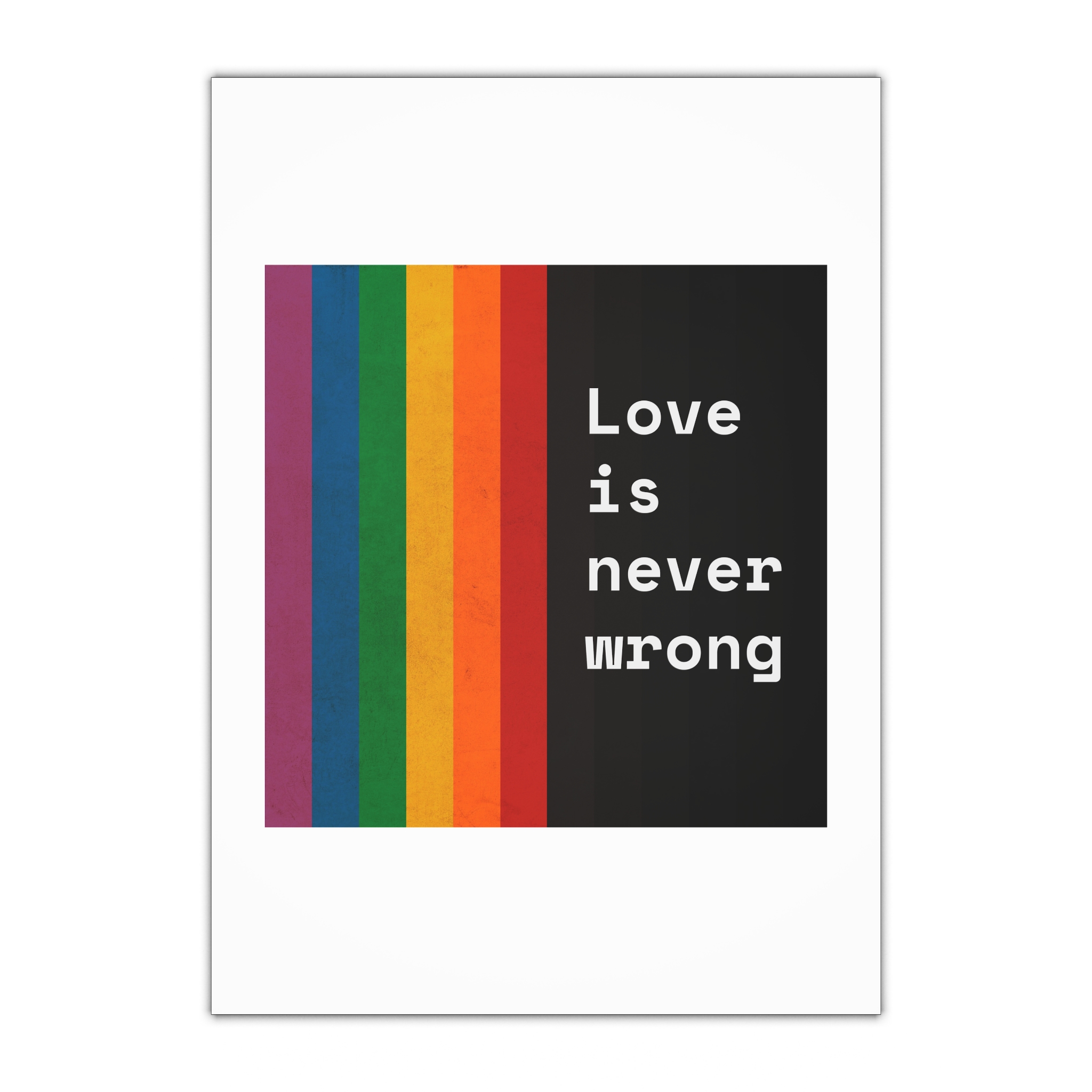 Rainbow With Love Is Never Wrong Concept Pride Month Gift Wrapping Paper Sheets 1pc