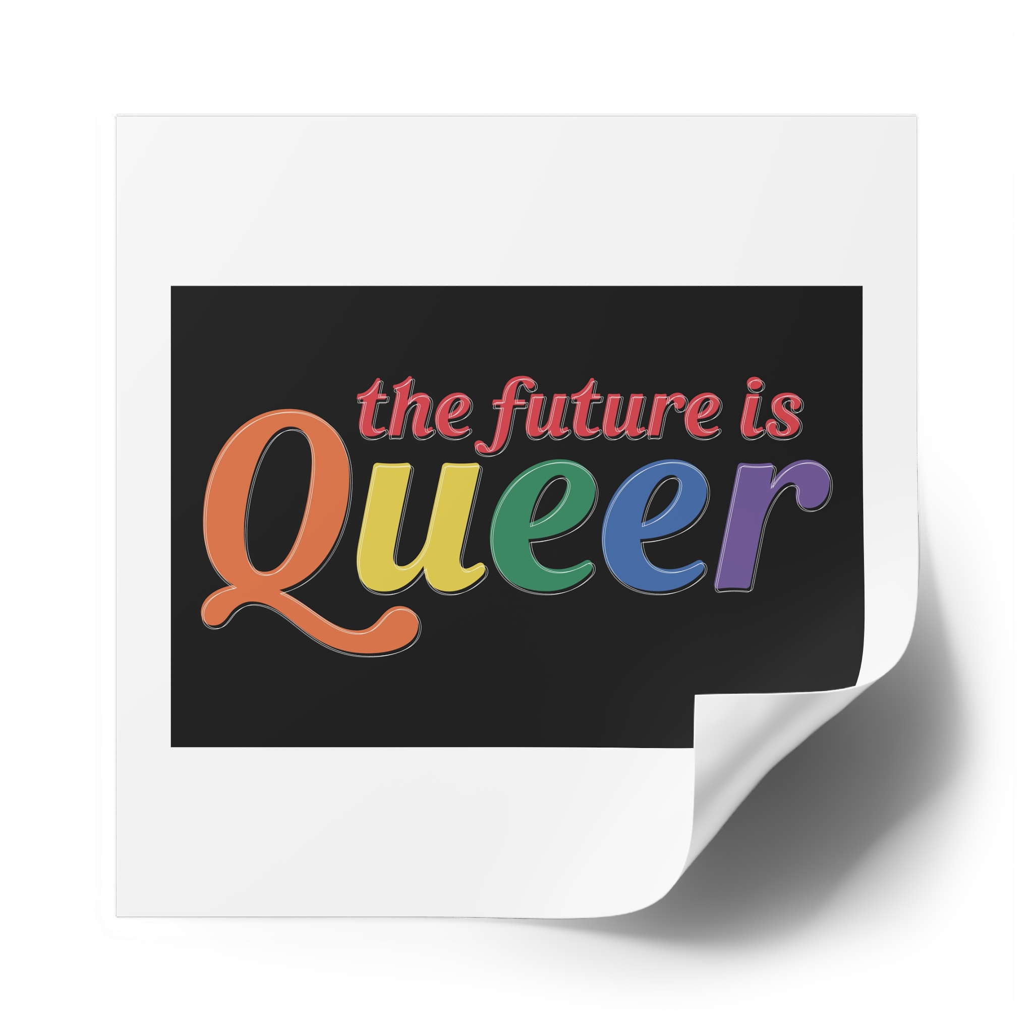 Pride Lgbtq Gay Typography Vector Tshirt Design(5) Laminate Stickers Square - Image 62