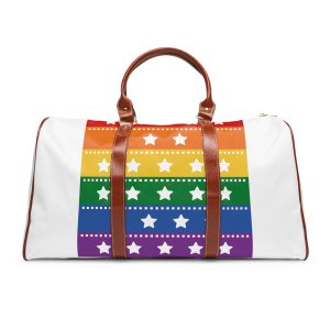 Lgbt Pride Month June Lesbian Gay Bisexual Transgender Lgbtq Flag Rainbow Vector(4) Waterproof Travel Bag