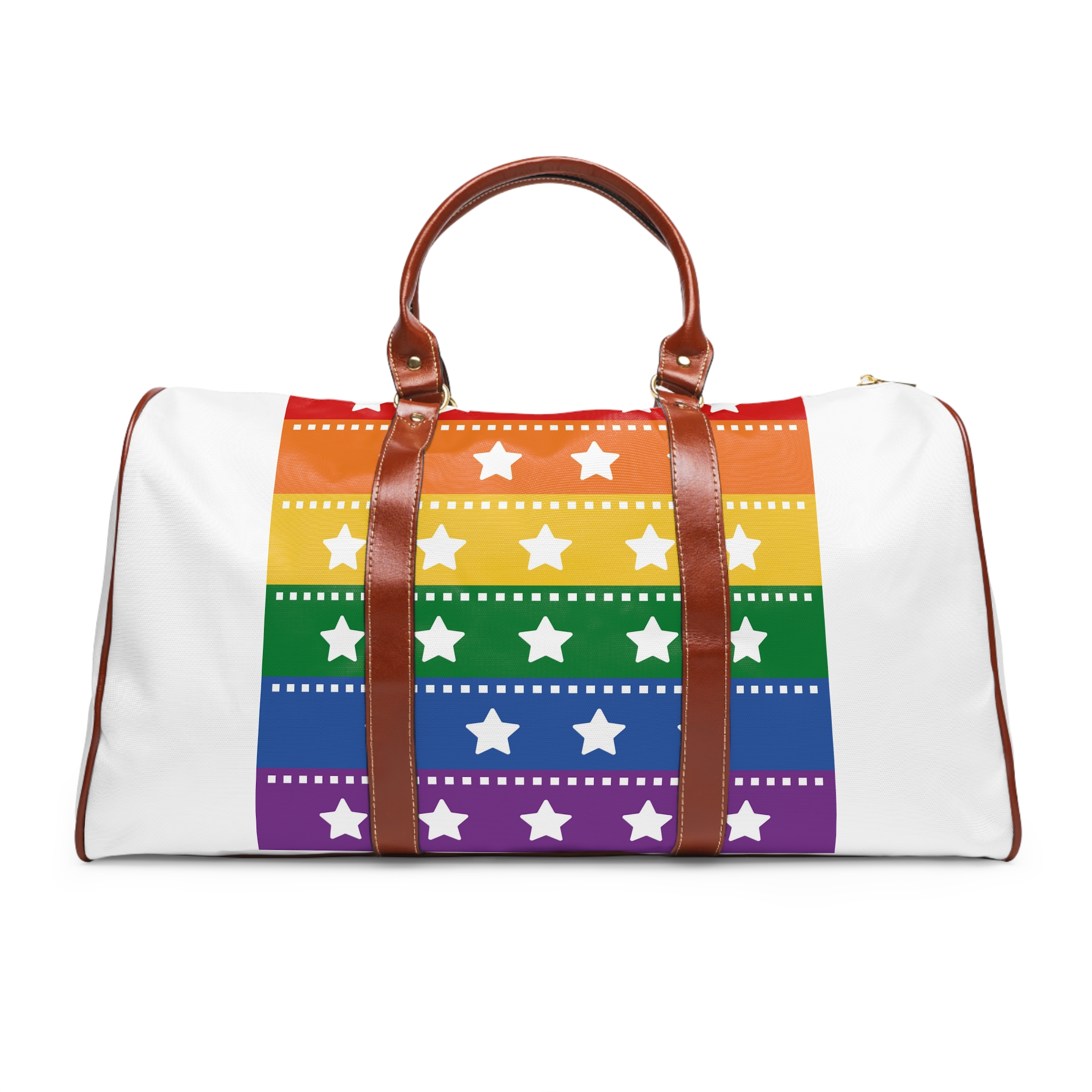 Lgbt Pride Month June Lesbian Gay Bisexual Transgender Lgbtq Flag Rainbow Vector(4) Waterproof Travel Bag
