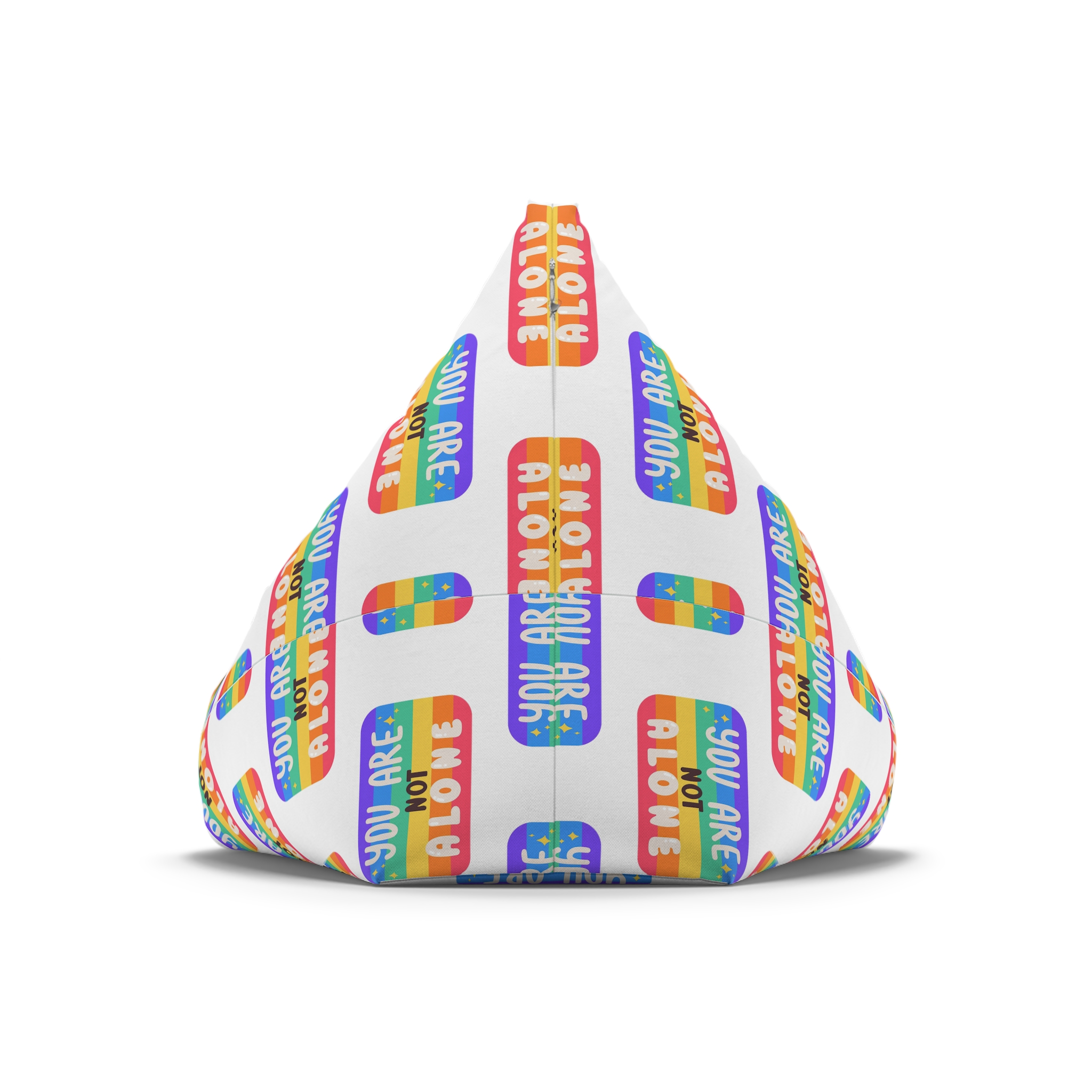Lgbt Sticker Pack White Background Lgbtq Set Symbol Lgbt Pride Community Rainbow Elements Vector Hand Draw Illustration Hand Drawn Lettering(4) Bean Bag Chair Cover - Image 6