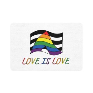 Colorful Straight Ally Pride Flag Happy Pride Day Lgbtq Community Pride Month Vector Hand Drawn Doodle Posters Stickers Logo Cards Pet Food Mat 12x18