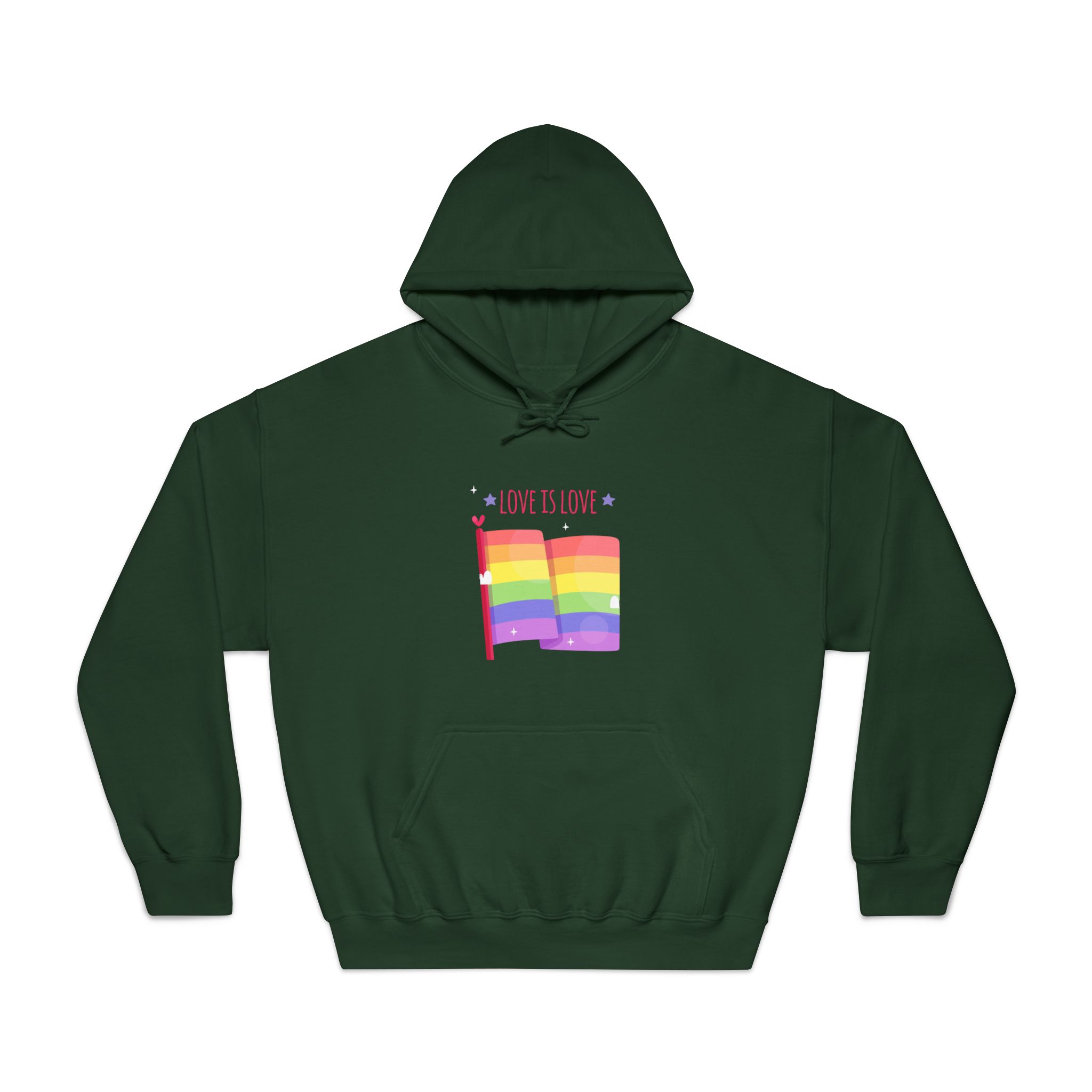 Pride Day Flag With Love Unisex Dryblend Hooded Sweatshirt - Image 21