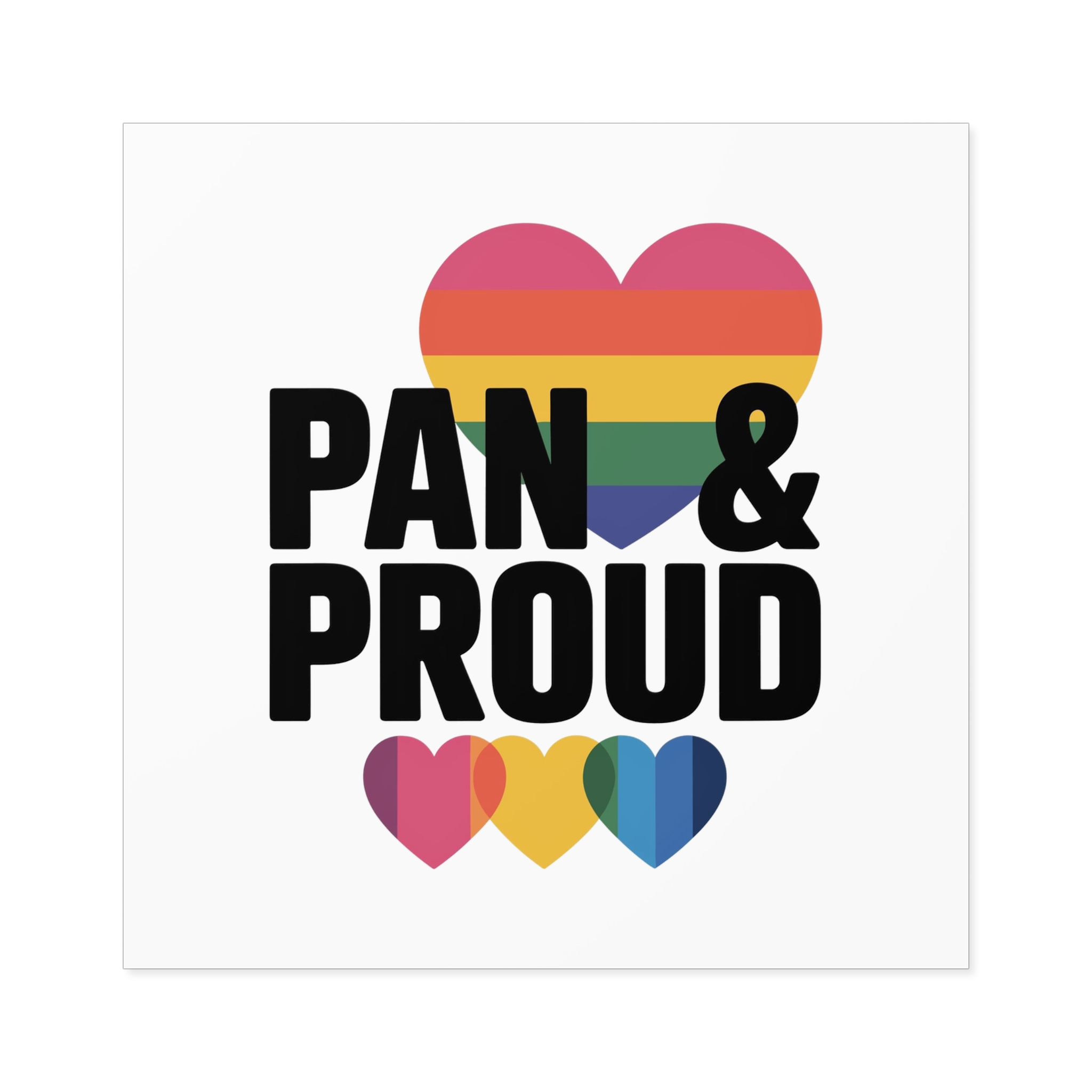 Pan Proud T Shirt Design Isolated White Background 2 Laminate Stickers Square - Image 45