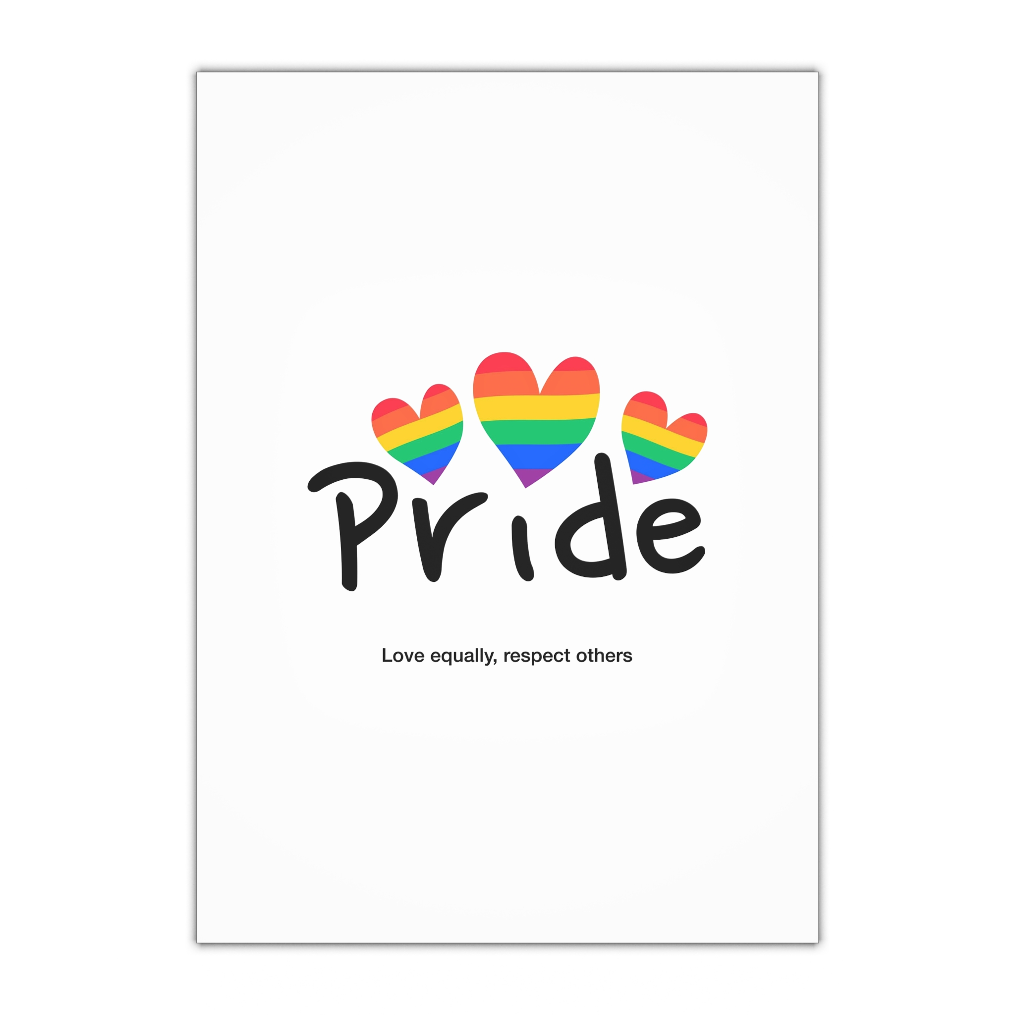 Love Letter Pride Rainbow Lettering Text Writing Pattern Freedom Love Heart Homo Colors Flag Parade(2) Gift Wrapping Paper Sheets 1pc