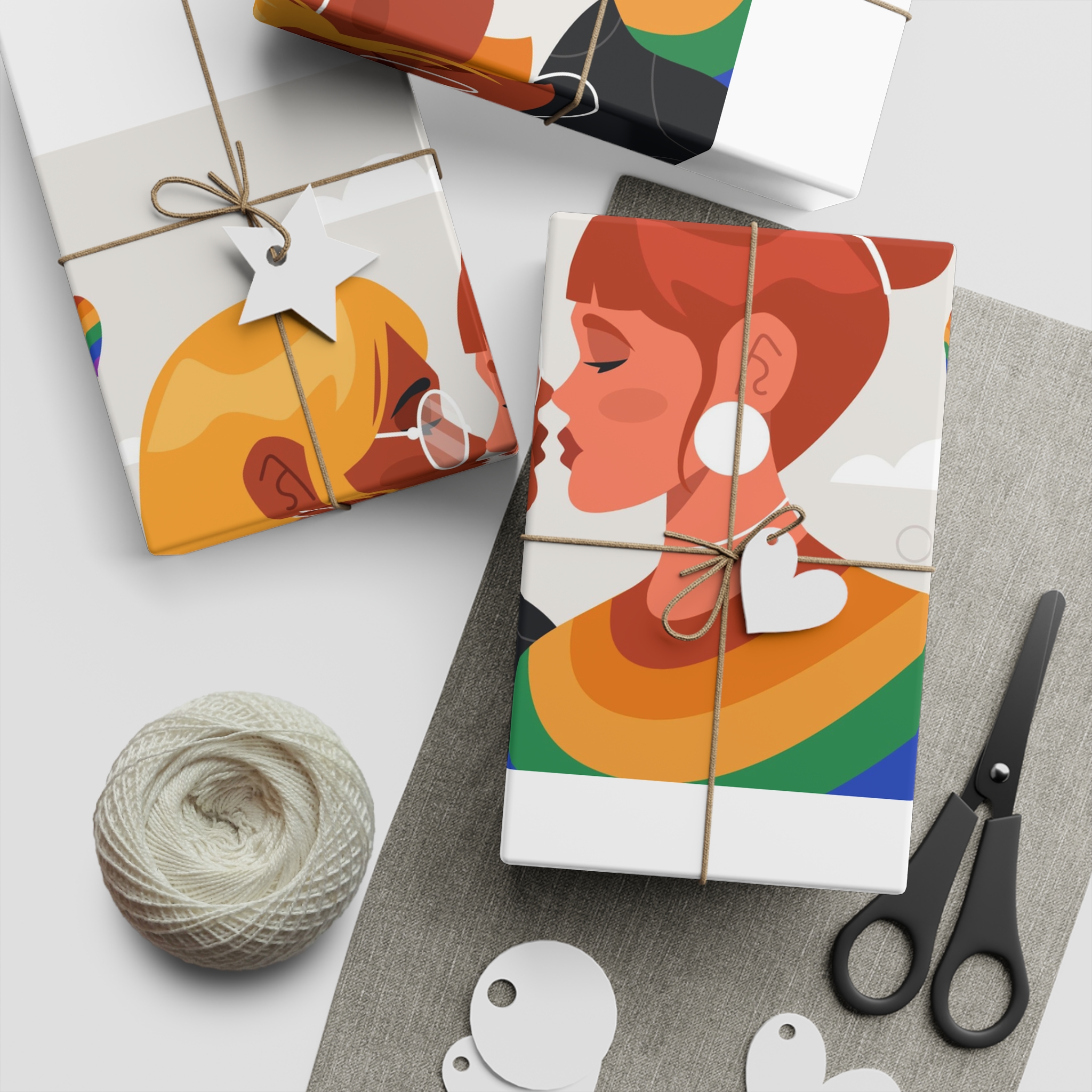 Lesbian Pride Design 2D6E22 Gift Wrapping Paper Sheets 1pc - Image 2