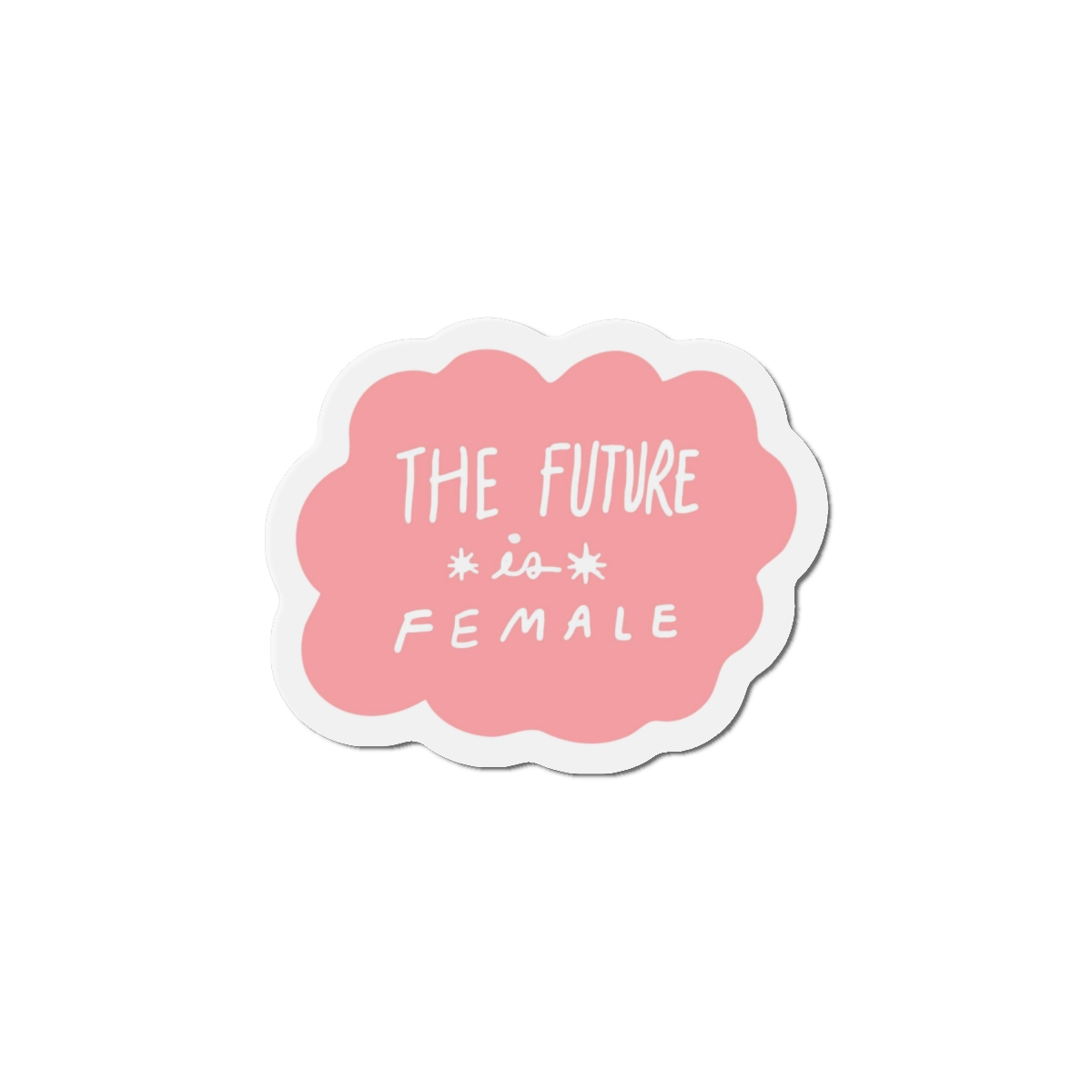 Future Is Female Sticker Collage Pink Speech Bubble Vector Die Cut Magnets - Image 13