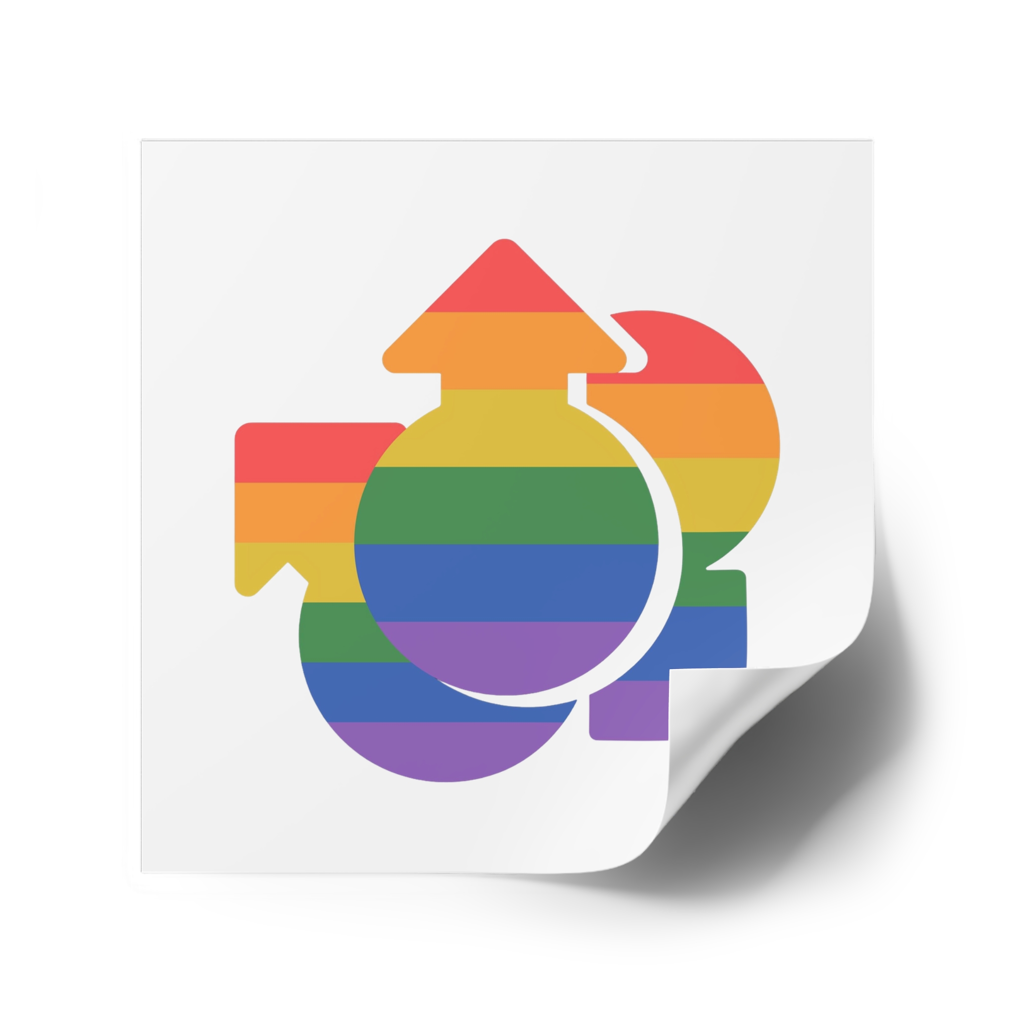 Lgbt Icon Isolated Black Background Lgbt Community Human Rights Concept Vector Flat Illustration Poster Card Banner Laminate Stickers Square - Image 34