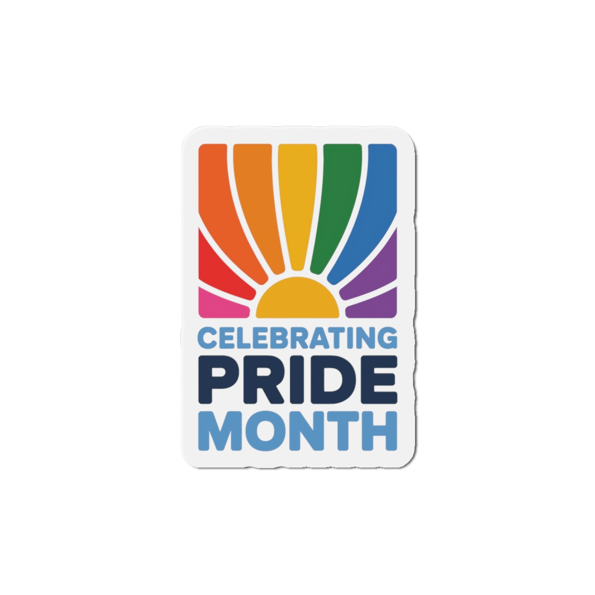 Celebrating Pride Month Colorful Graphic Design Die Cut Magnets - Image 10