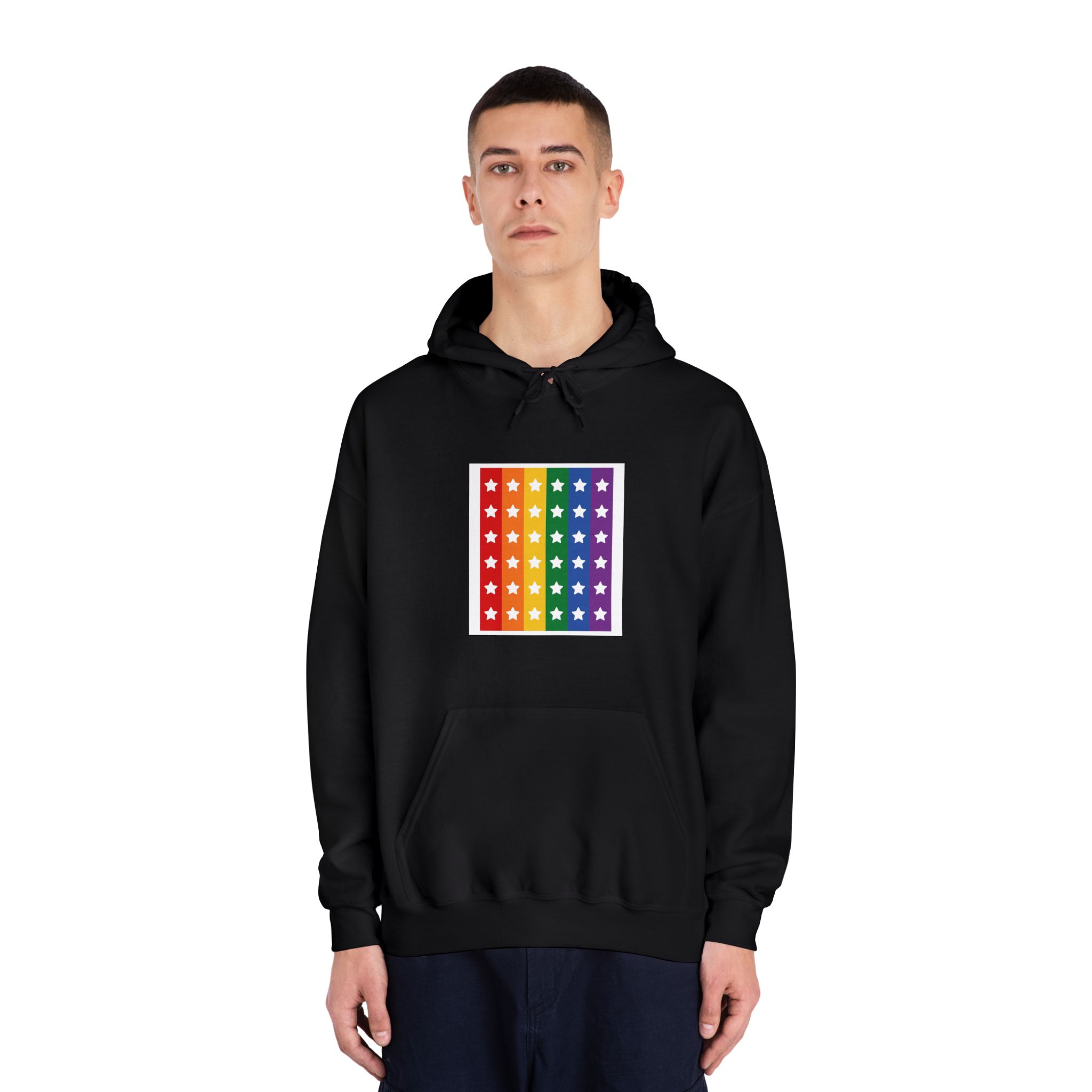 Lgbt Pride Month June Lesbian Gay Bisexual Transgender Lgbtq Flag Rainbow Vector(3) (1) Unisex Dryblend Hooded Sweatshirt - Image 11