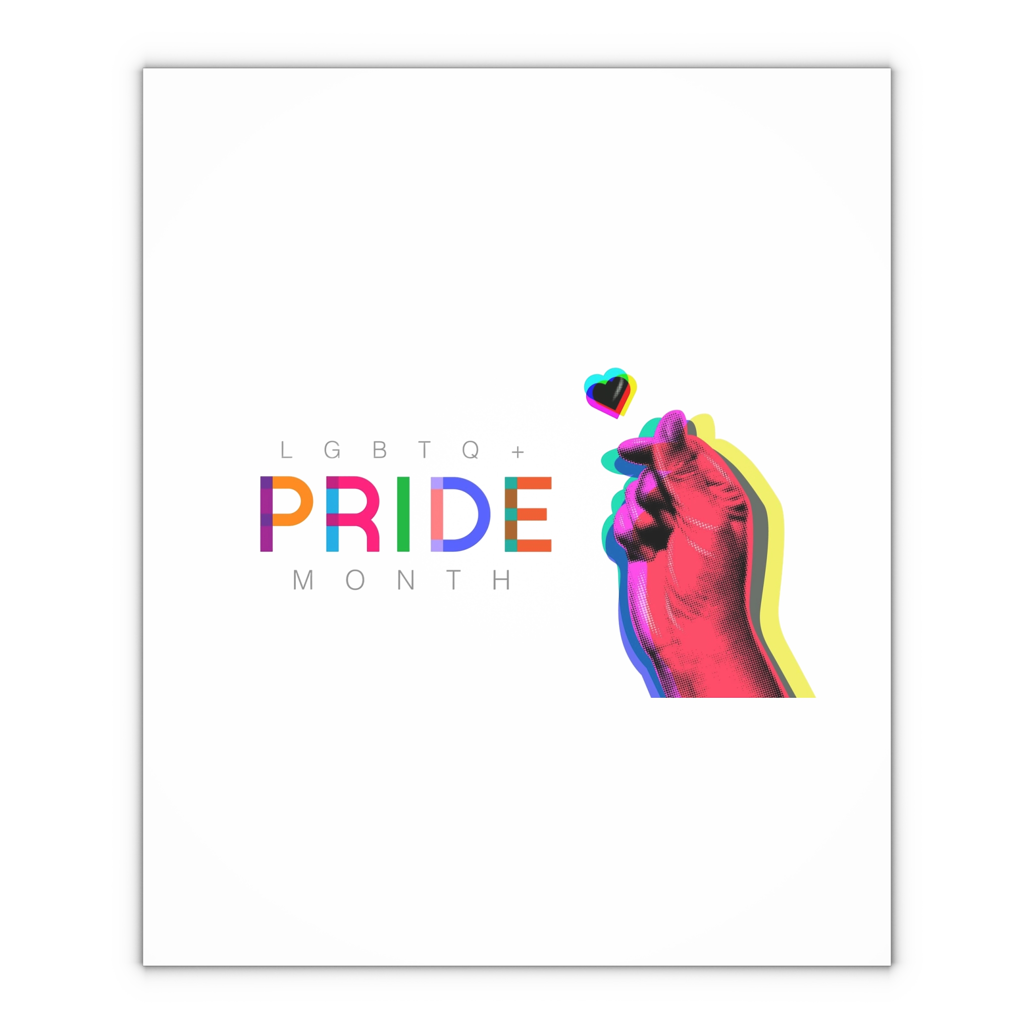 Pride Month Lgbtq Banner Gay Pride Month Rainbow Color Flat Design Hand Together Love Sign Typography Gift Wrapping Paper Sheets 1pc - Image 4