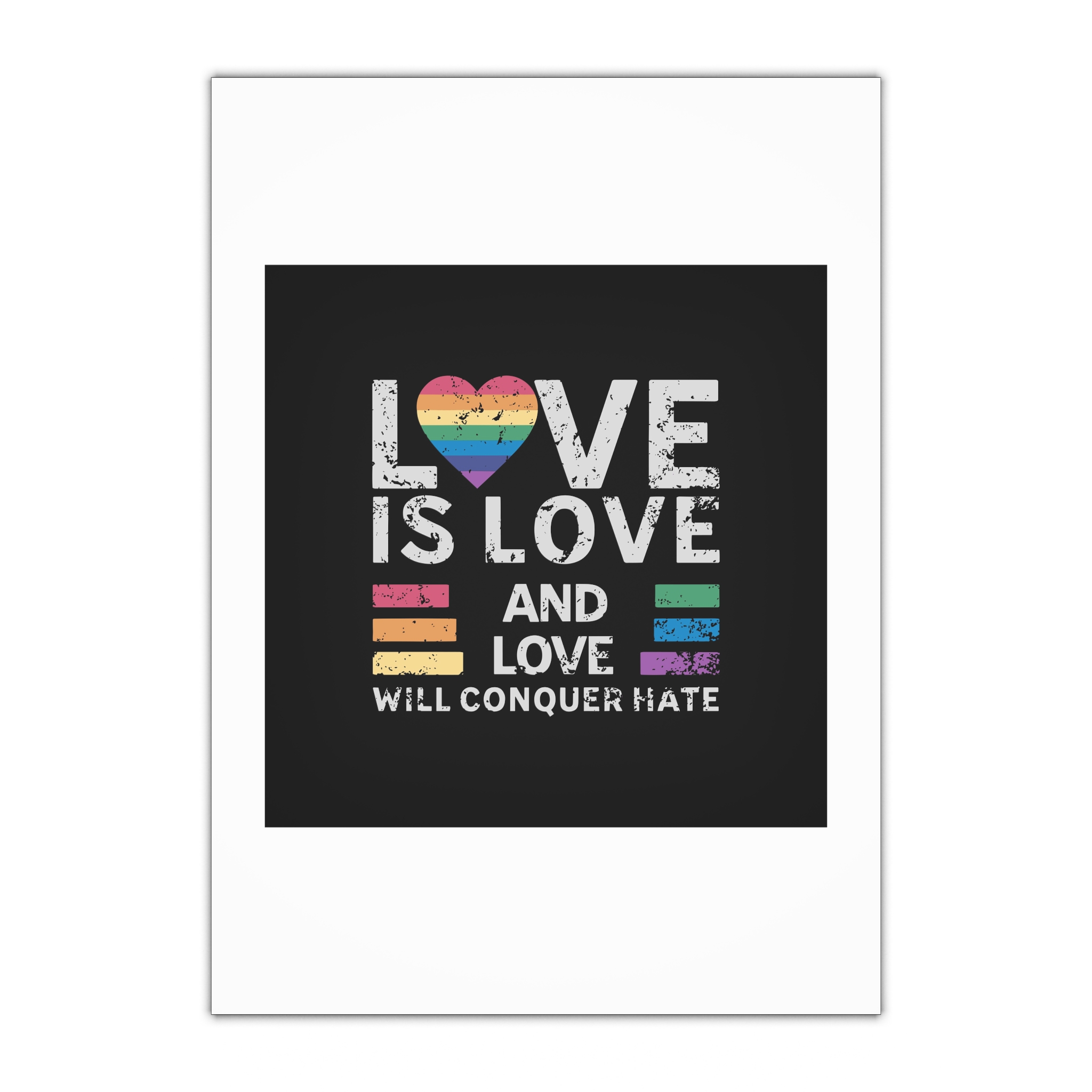 Love Is Love and Love Will Conquer Hate Gift Wrapping Paper Sheets 1pc