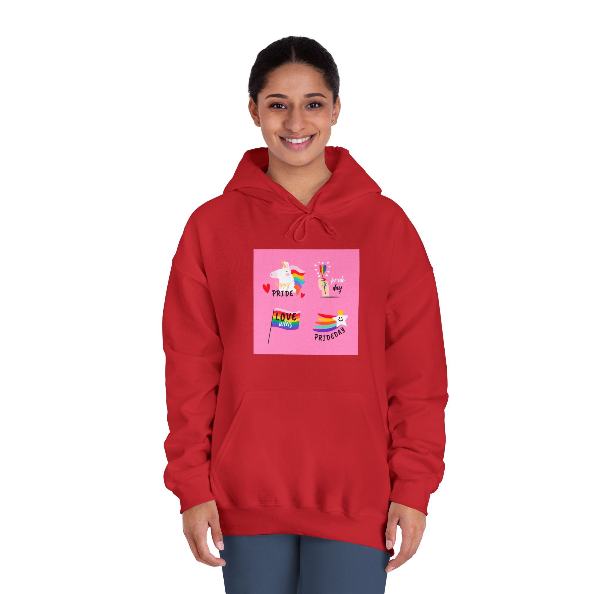 Pride Day Label Collection Theme Unisex Dryblend Hooded Sweatshirt - Image 36