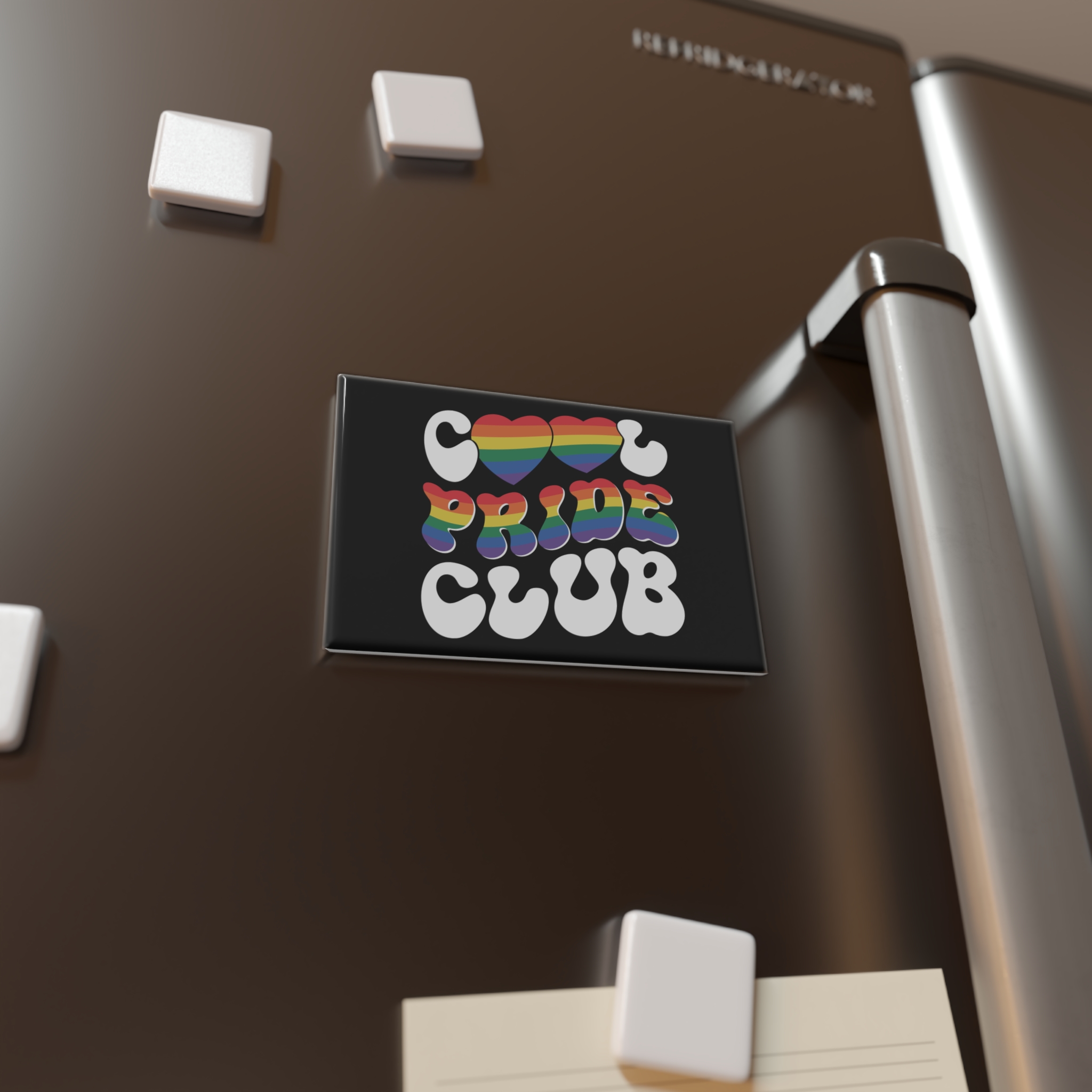Rainbow Club Logo With Word Rainbow Top Button Magnet Rectangle 1 And 10 Pcs - Image 8