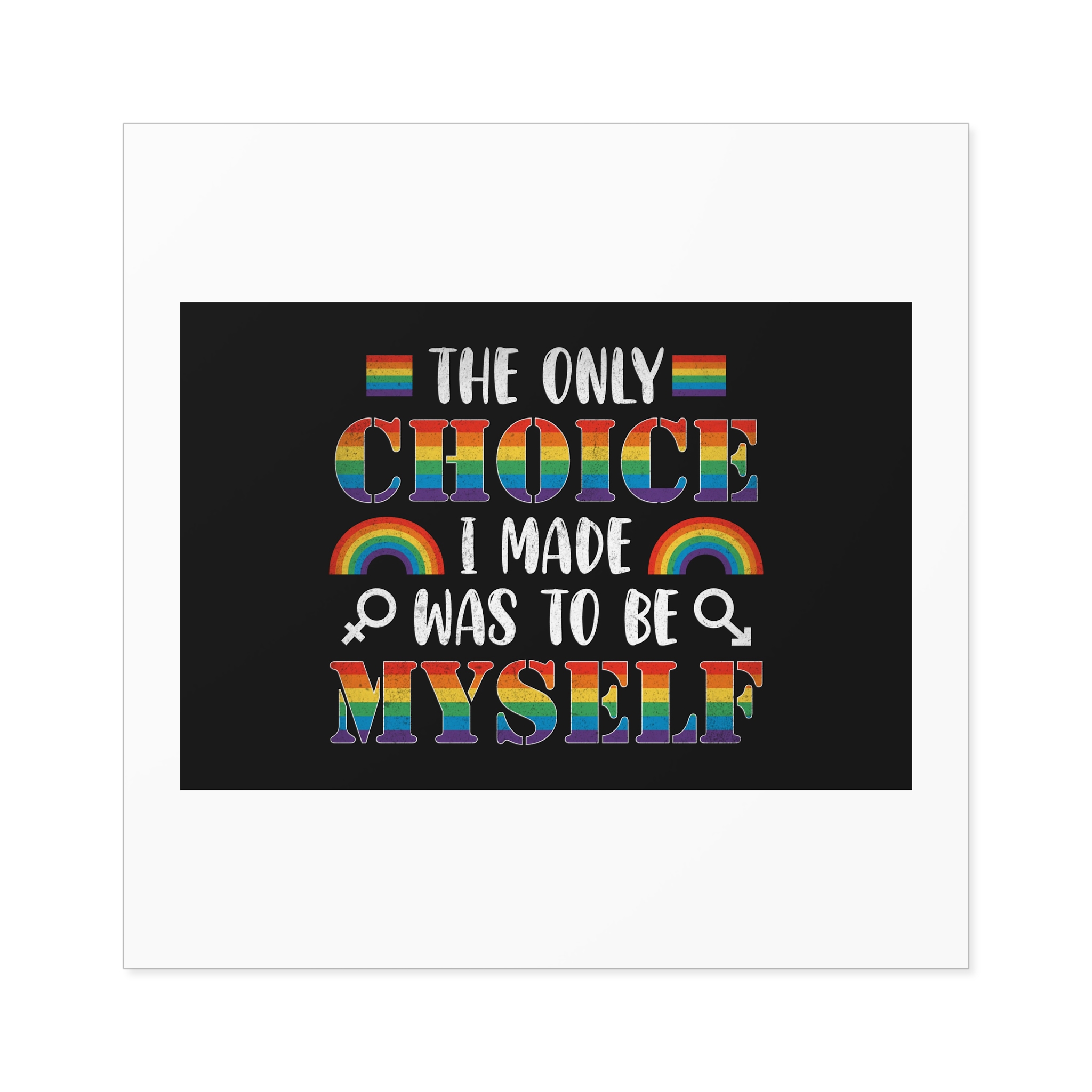 Pride Gay Rainbow Typography Vector Premium T Shirt(1) Laminate Stickers Square - Image 61