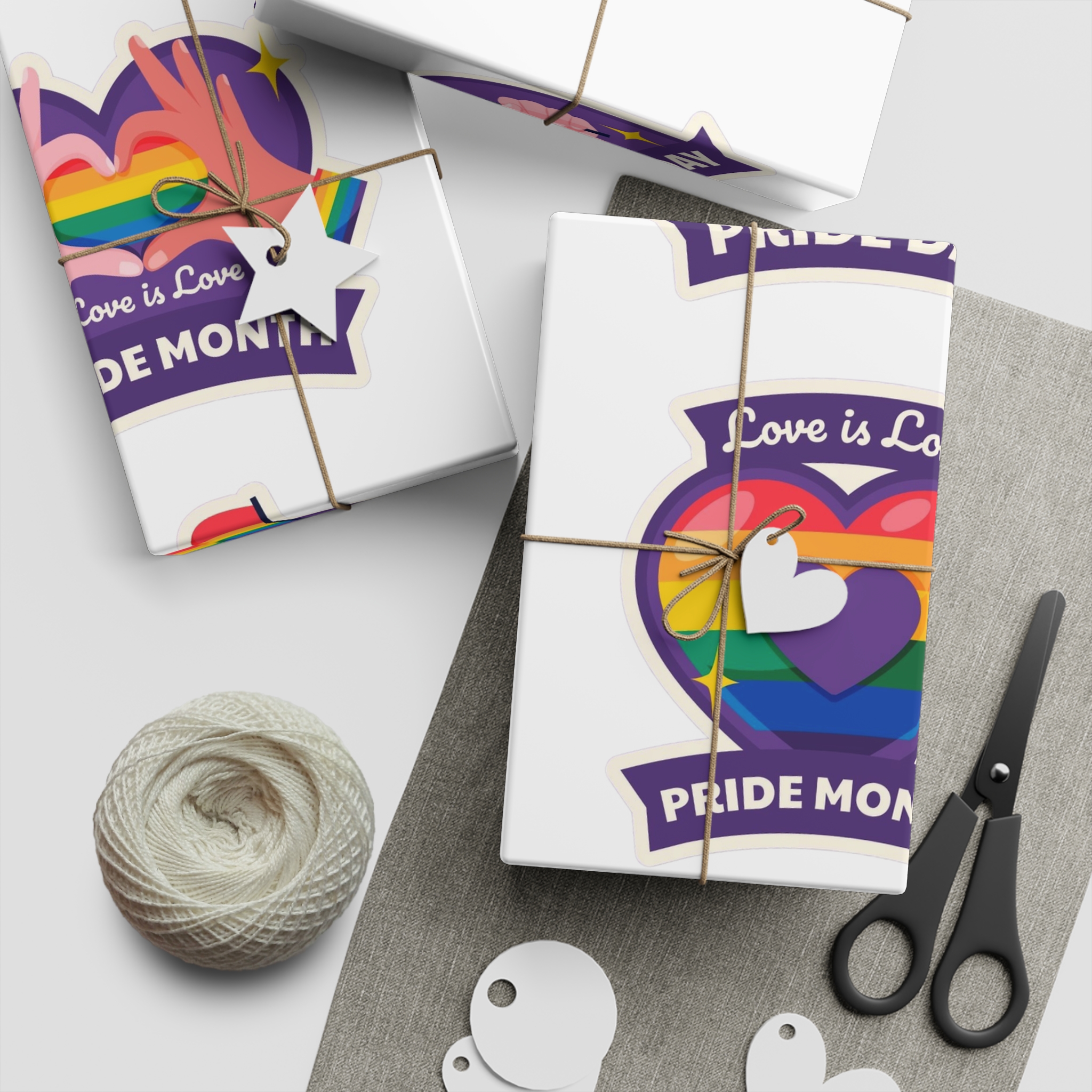 Labels Collection Pride Month Celebration Gift Wrapping Paper Sheets 1pc - Image 2