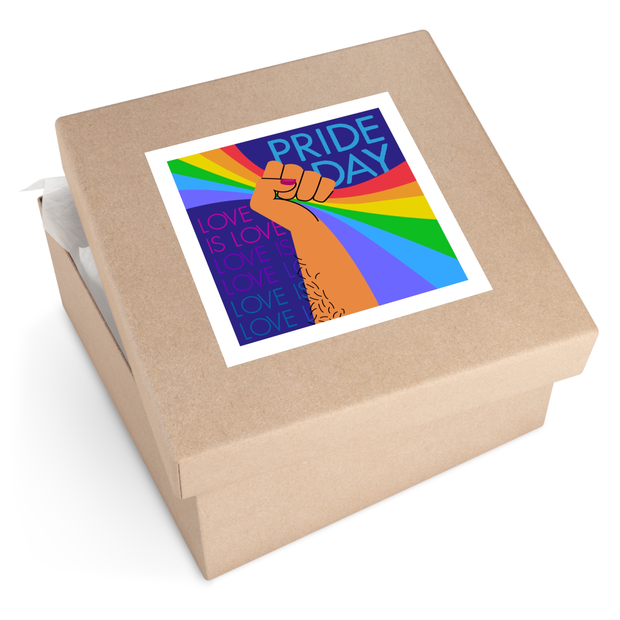 Pride Day Concept(1) Laminate Stickers Square - Image 63